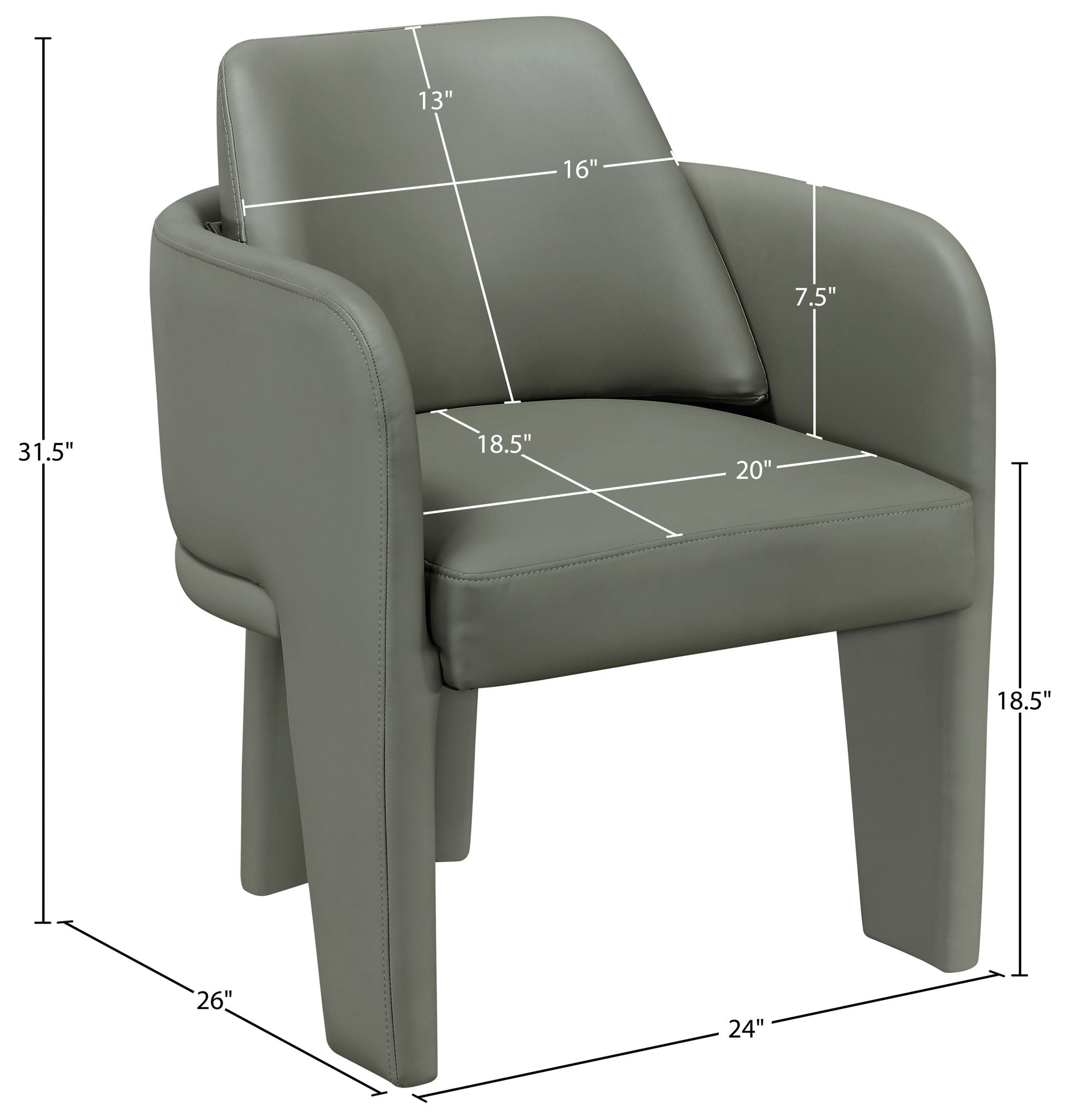 Vanda - Vegan Leather Upholstered Dining Chair