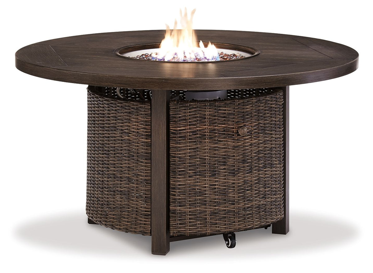 Paradise Trail - Round Fire Pit Table - Medium Brown