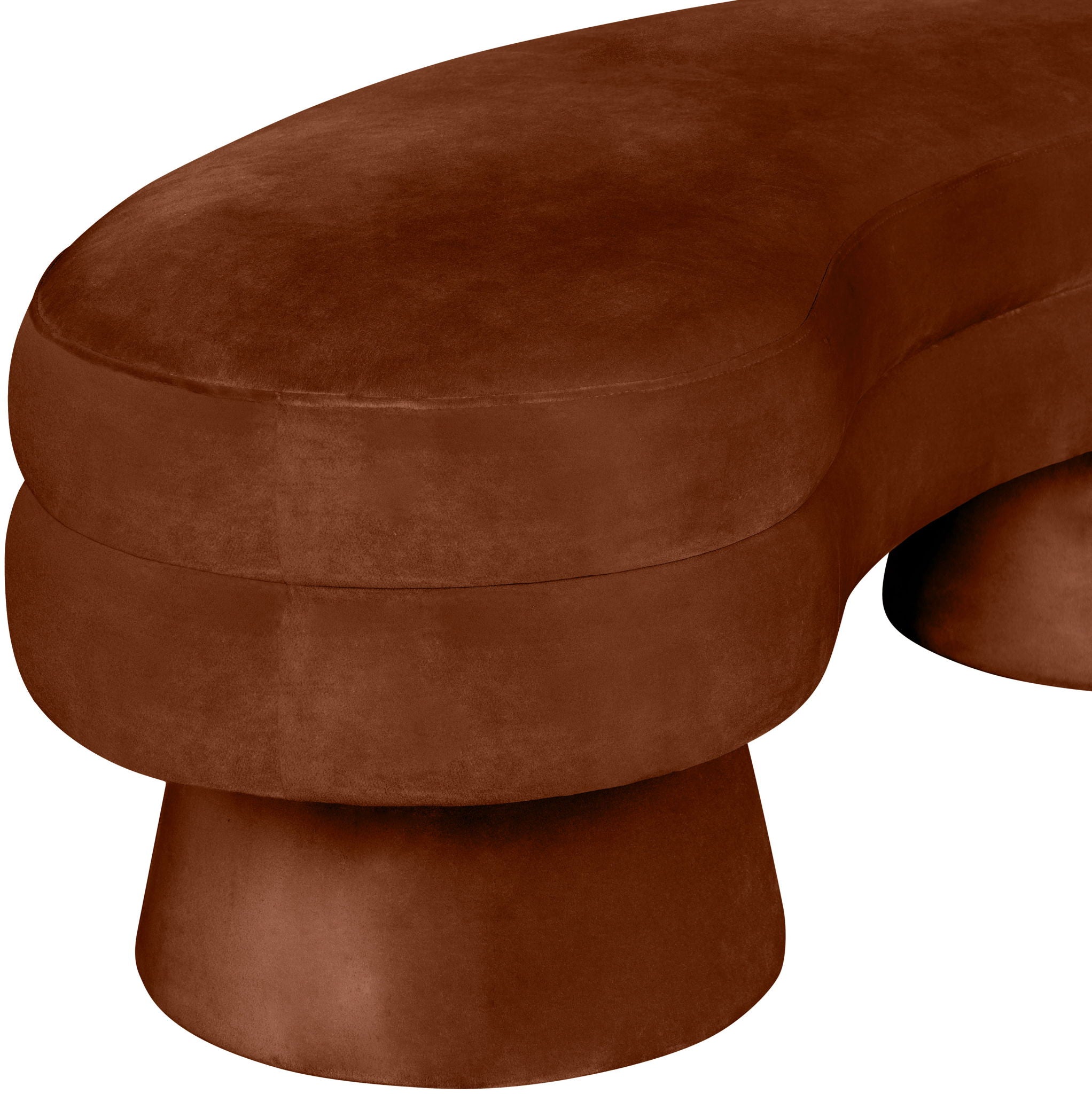 Zenna - Velvet Bench - Cognac