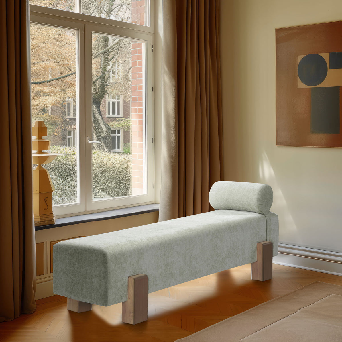 Edison - Bench - Light Brown Base