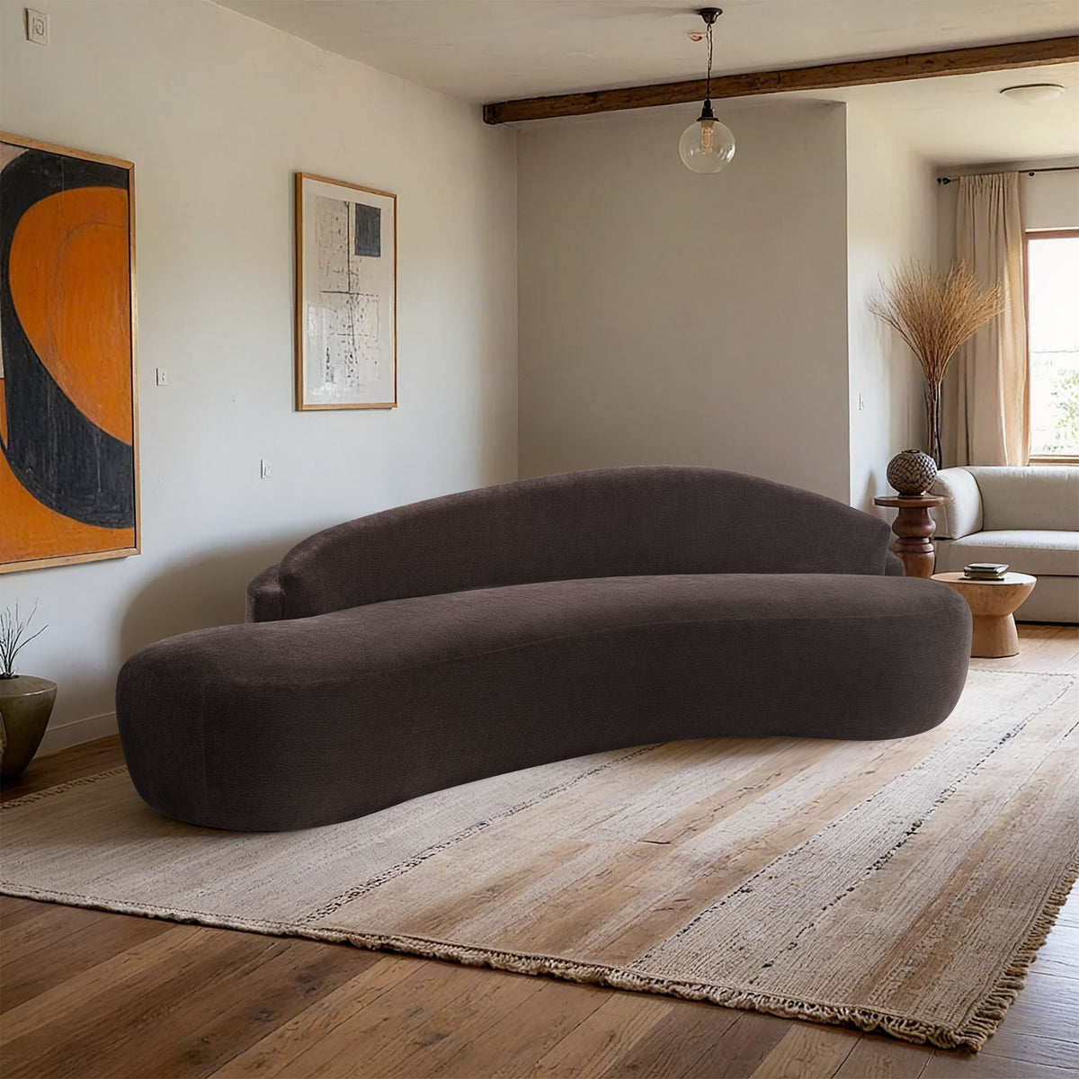Caspian - Chenille Fabric Upholstered Sofa
