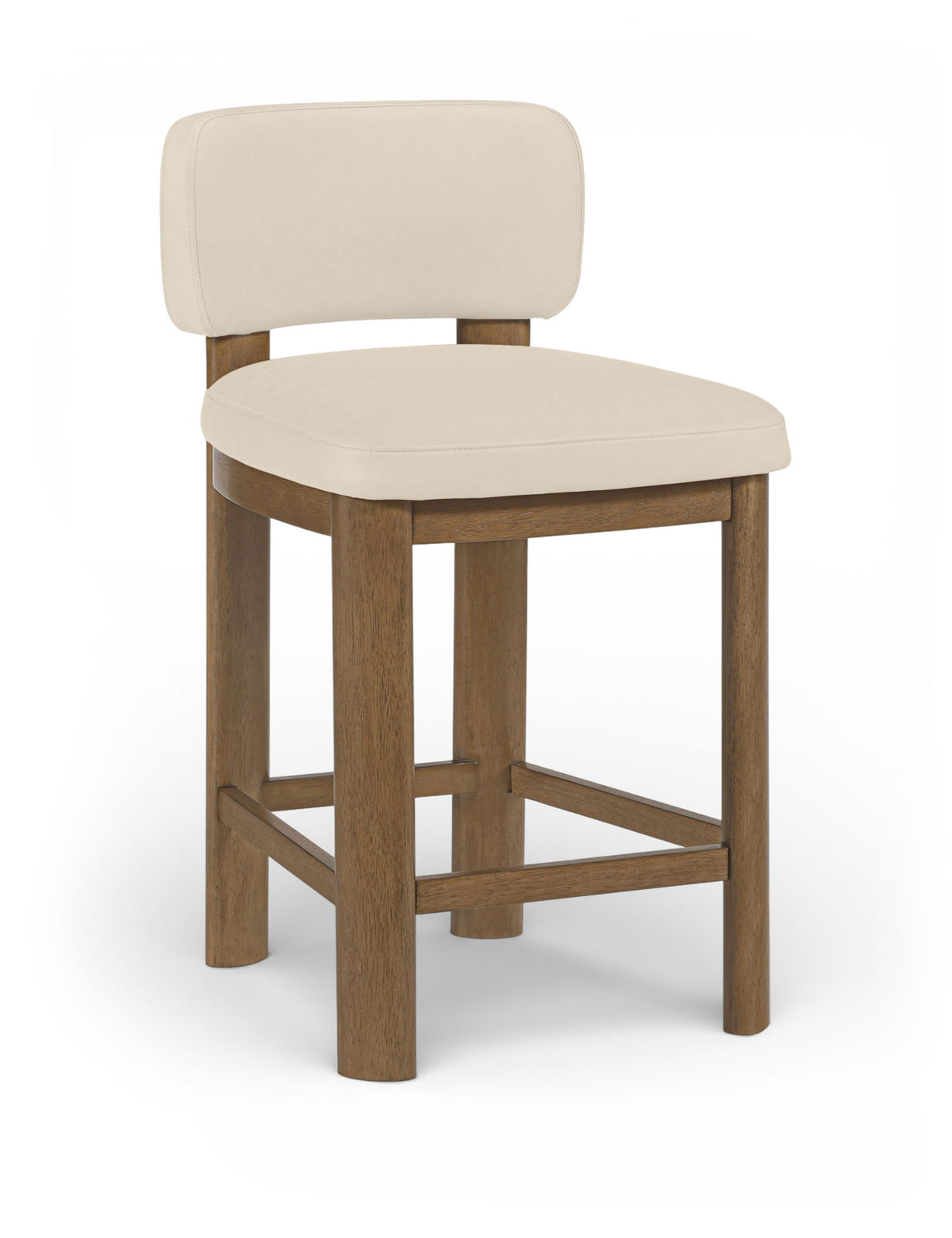 Paloma - Faux Leather Upholstered Counter Stool (Set of 2) - Brown Frame