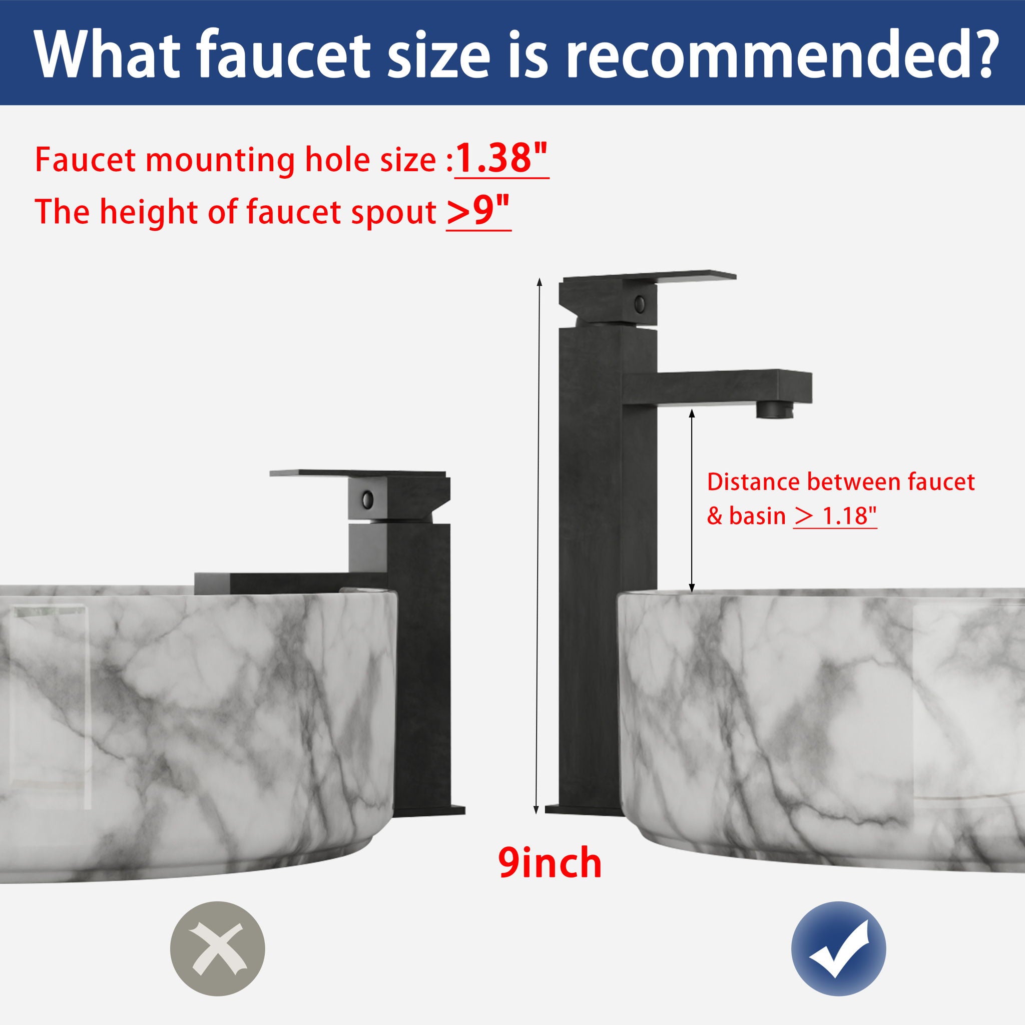 Wall Mounted Bathroom Vanity With Art Sink & 1 Soft Close Door