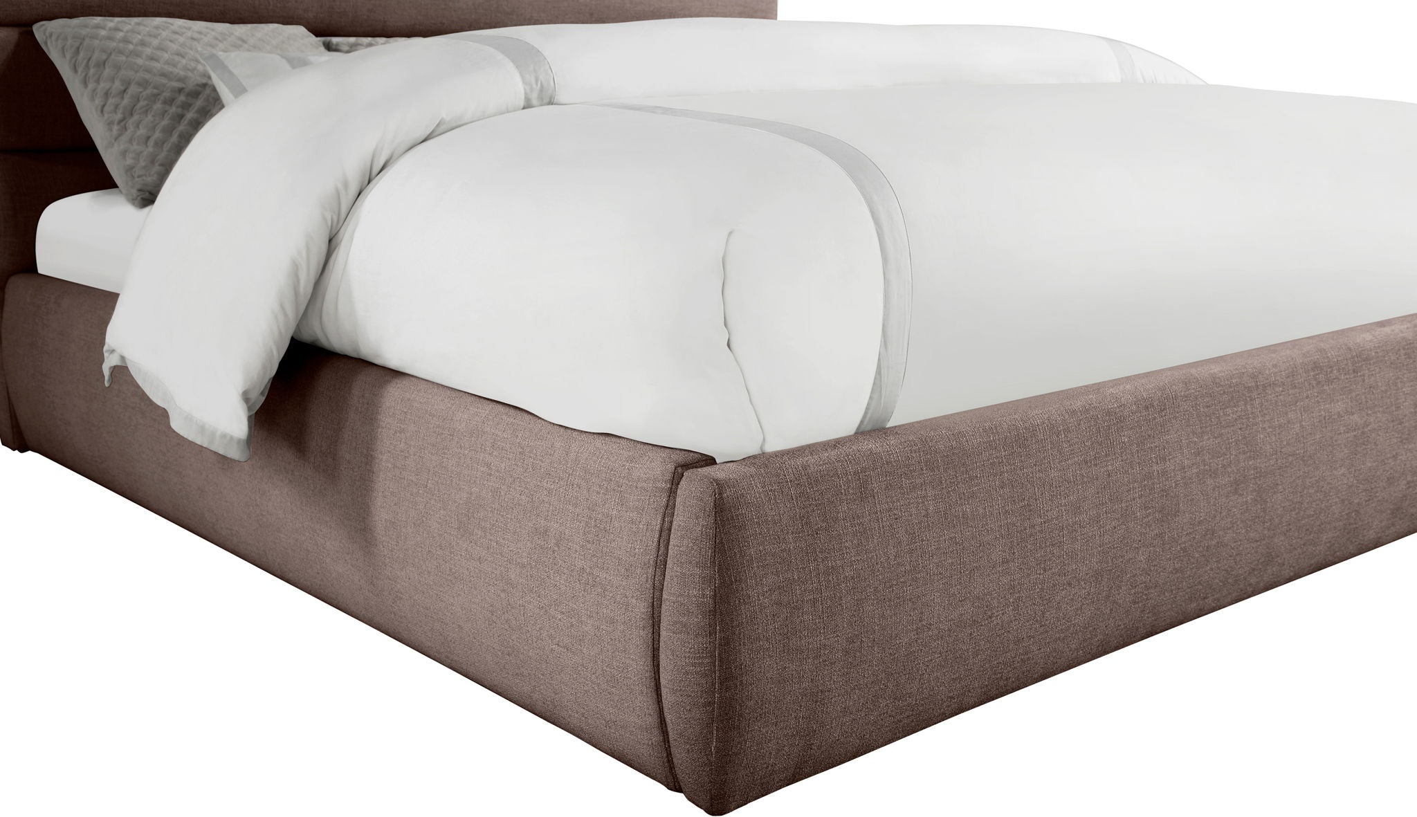 Adam - Linen Fabric Bed With 52" Headboard