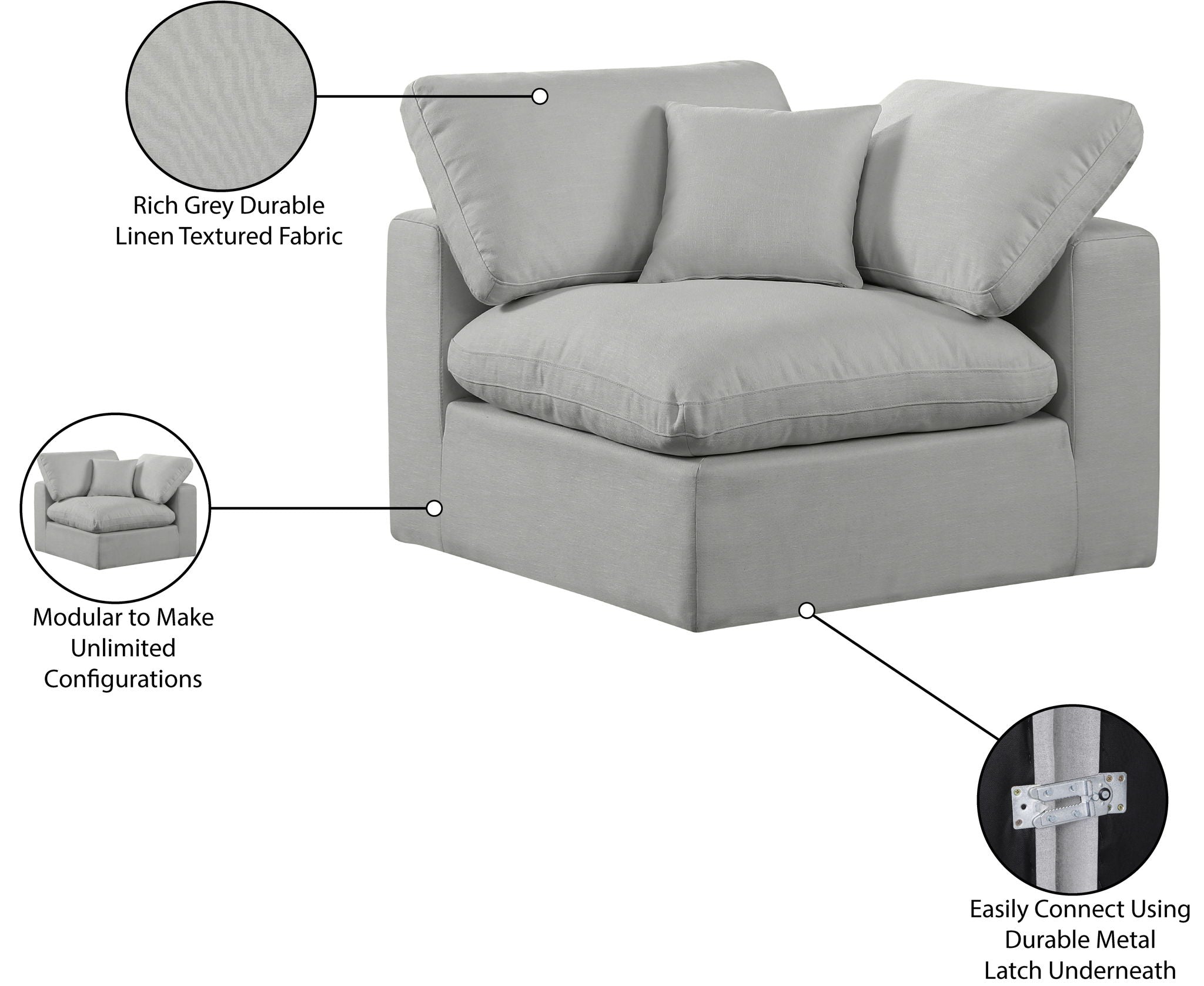 Comfy - Linen Corner Chair