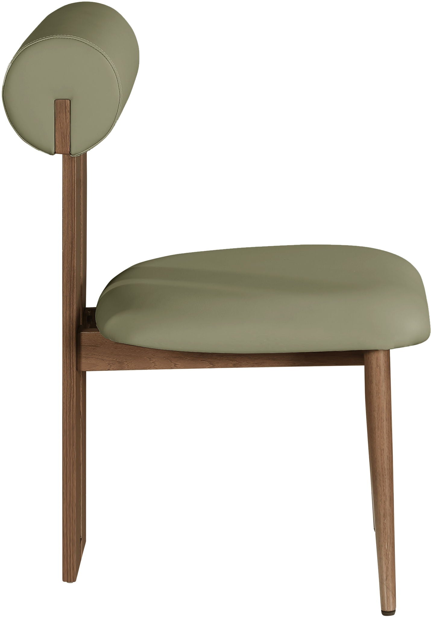 Dario - Faux Leather Dining Chair With Brown Frame (Set of 2)