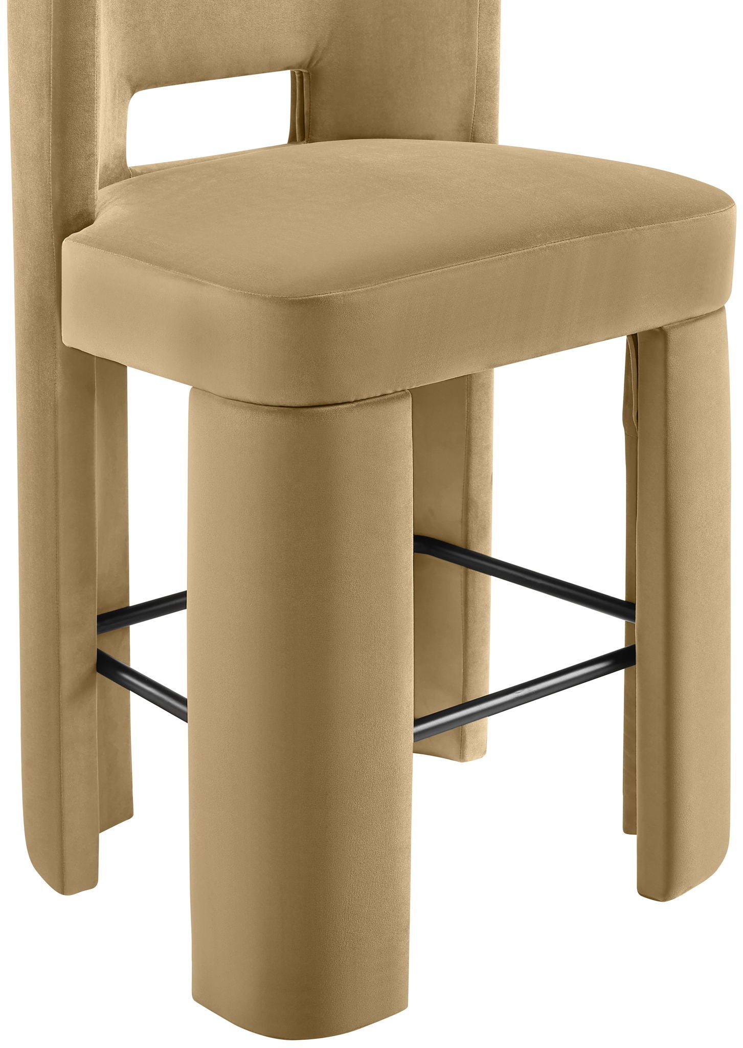 Zuno - Velvet Performance Fabric Upholstered Bar Stool (Set of 2)