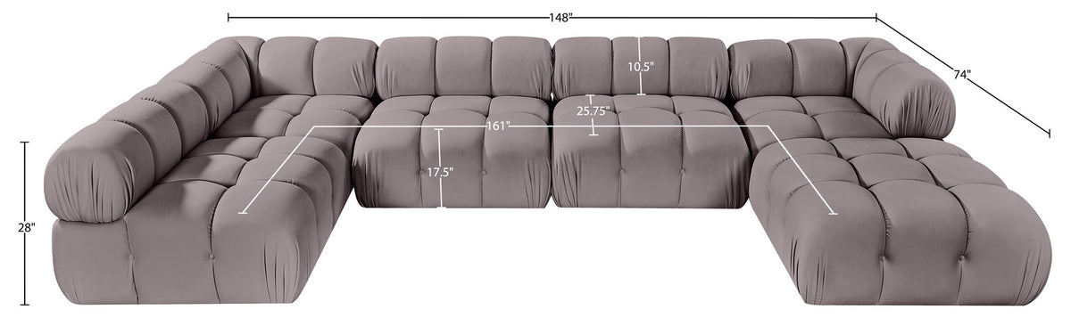 Orin - 6 Piece Modular Sectional (3 Modular Chairs, 2 Corner Chairs & Ottoman)