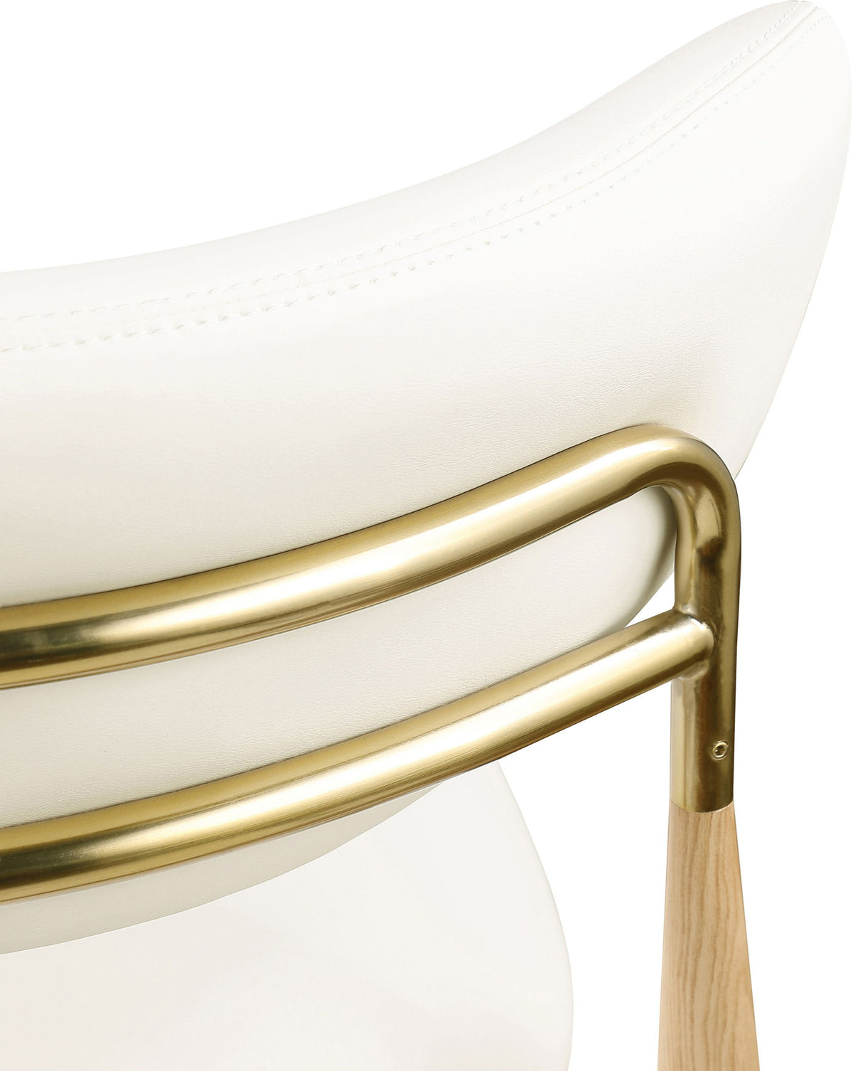 Ronda - Vegan Leather Upholstered Dining Side Chair - Natural Legs