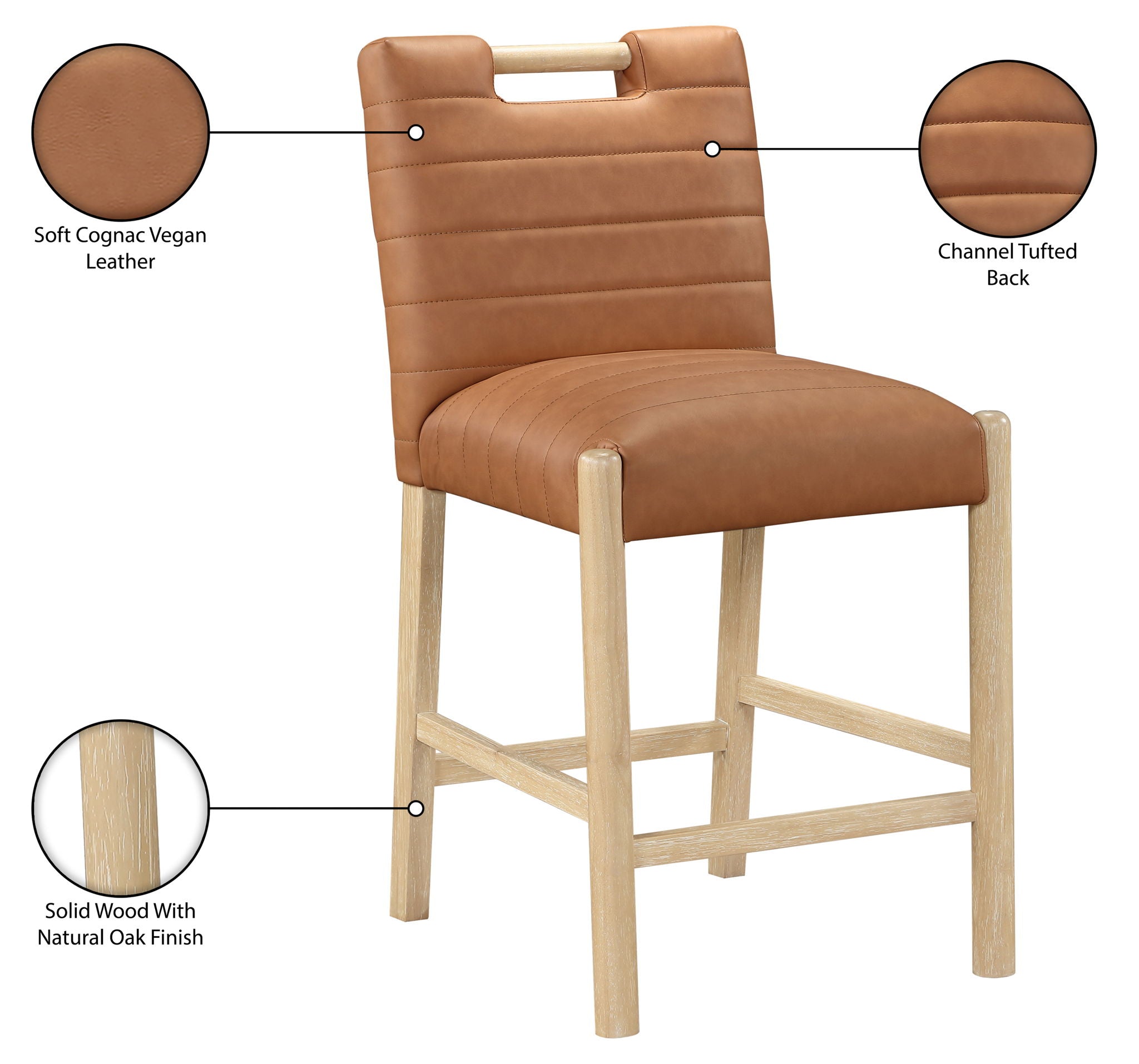 Aimee - Counter Stool - Light Brown Legs