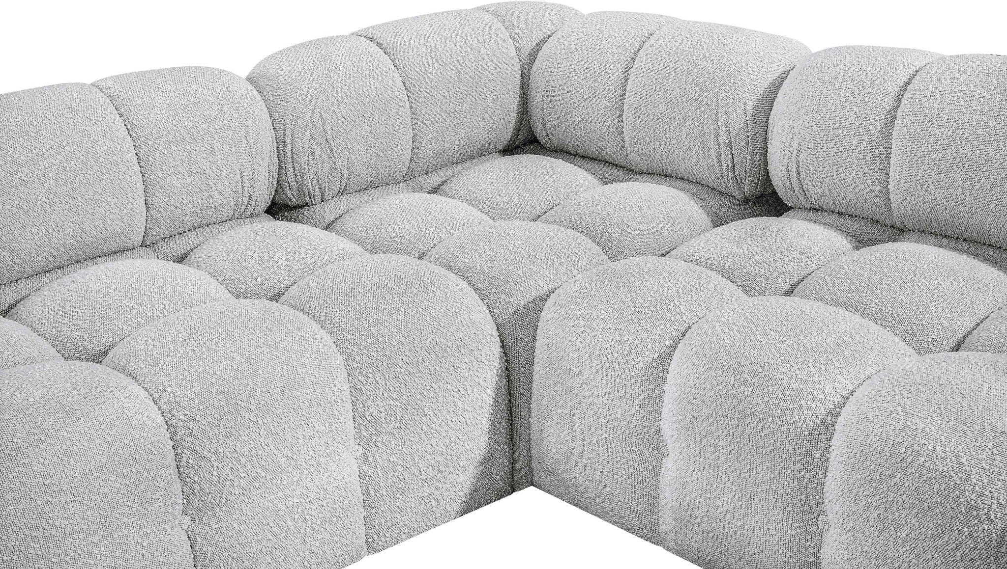 Ames - 7 Piece Boucle Fabric Modular Sectional