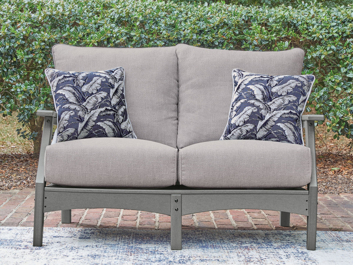 Cove Beach - Loveseat With Cushion - Gray