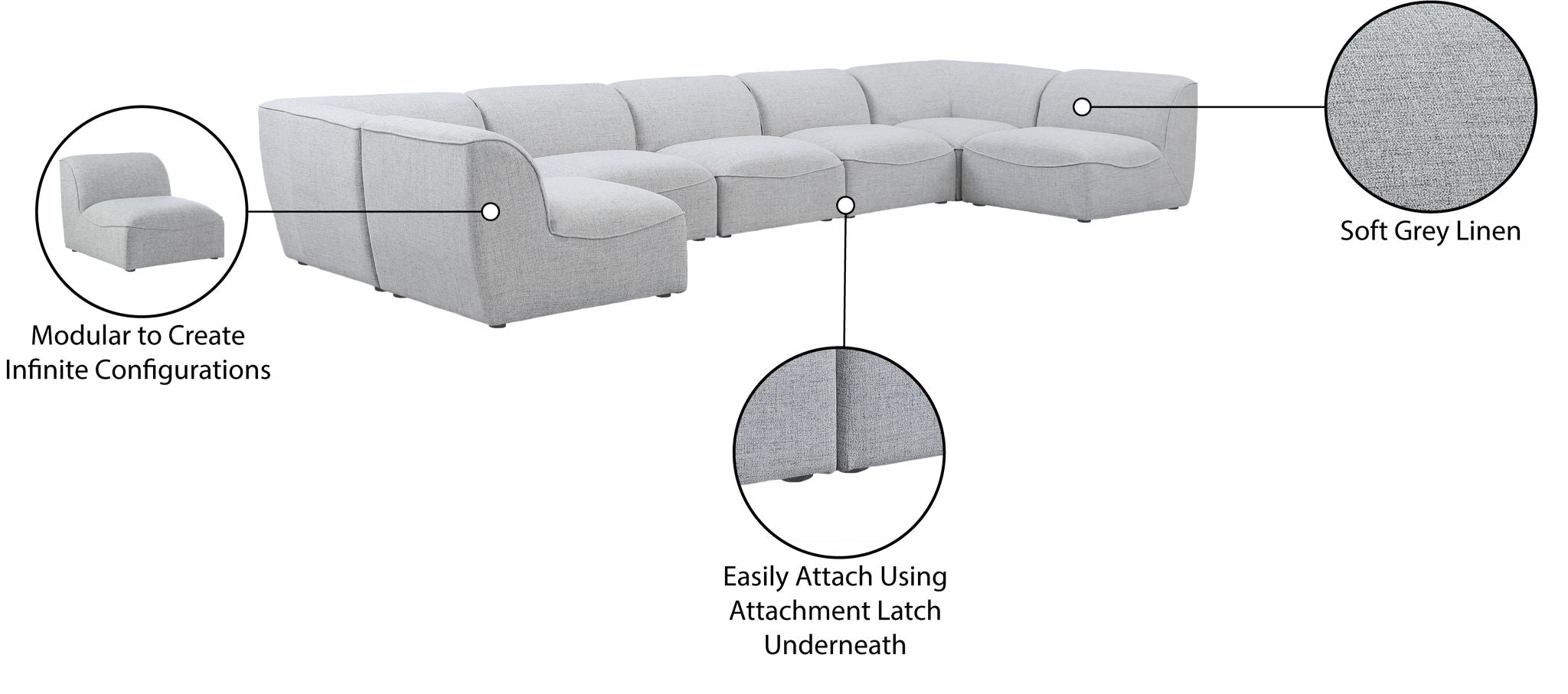 Miramar - 7 Piece Modular Sectional