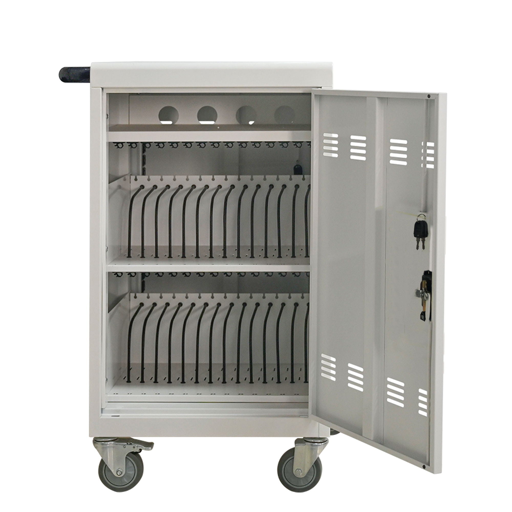 Mobile Charging Cart Station For book, Tablet And Laptop Computer With Power Strip Included