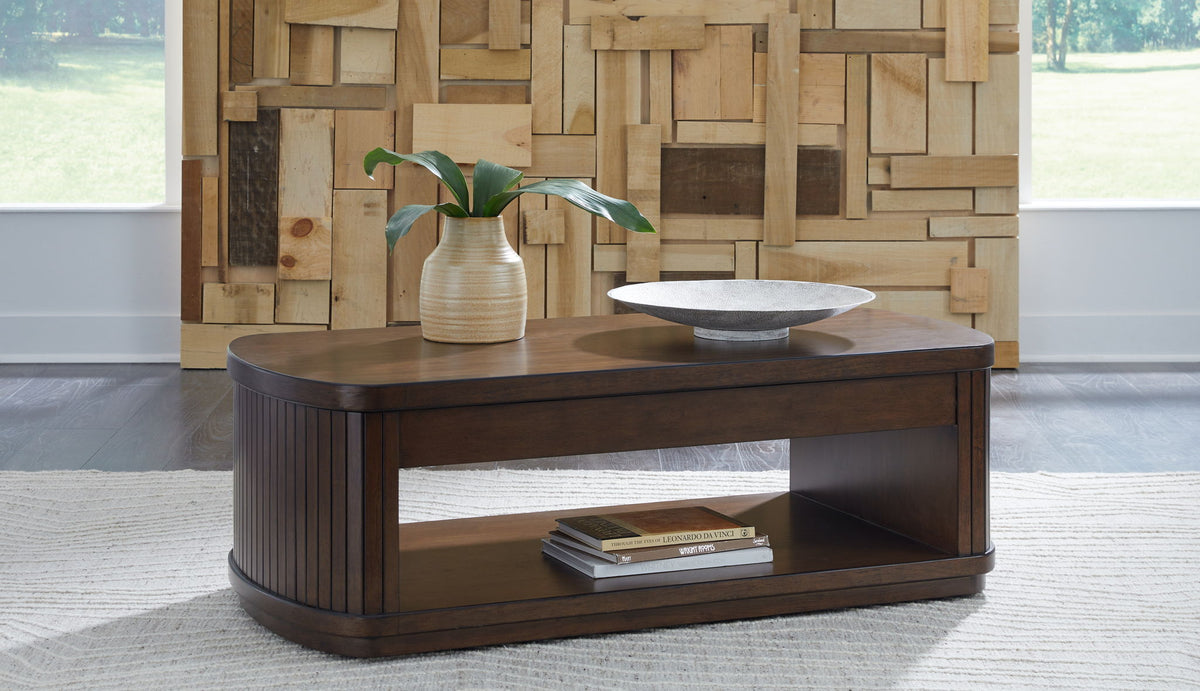 Korestone - Lift Top Cocktail Table - Dark Brown