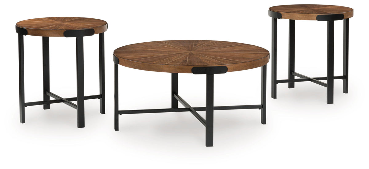 Crosstrail - Occasional Table Set (Set of 3) - Brown