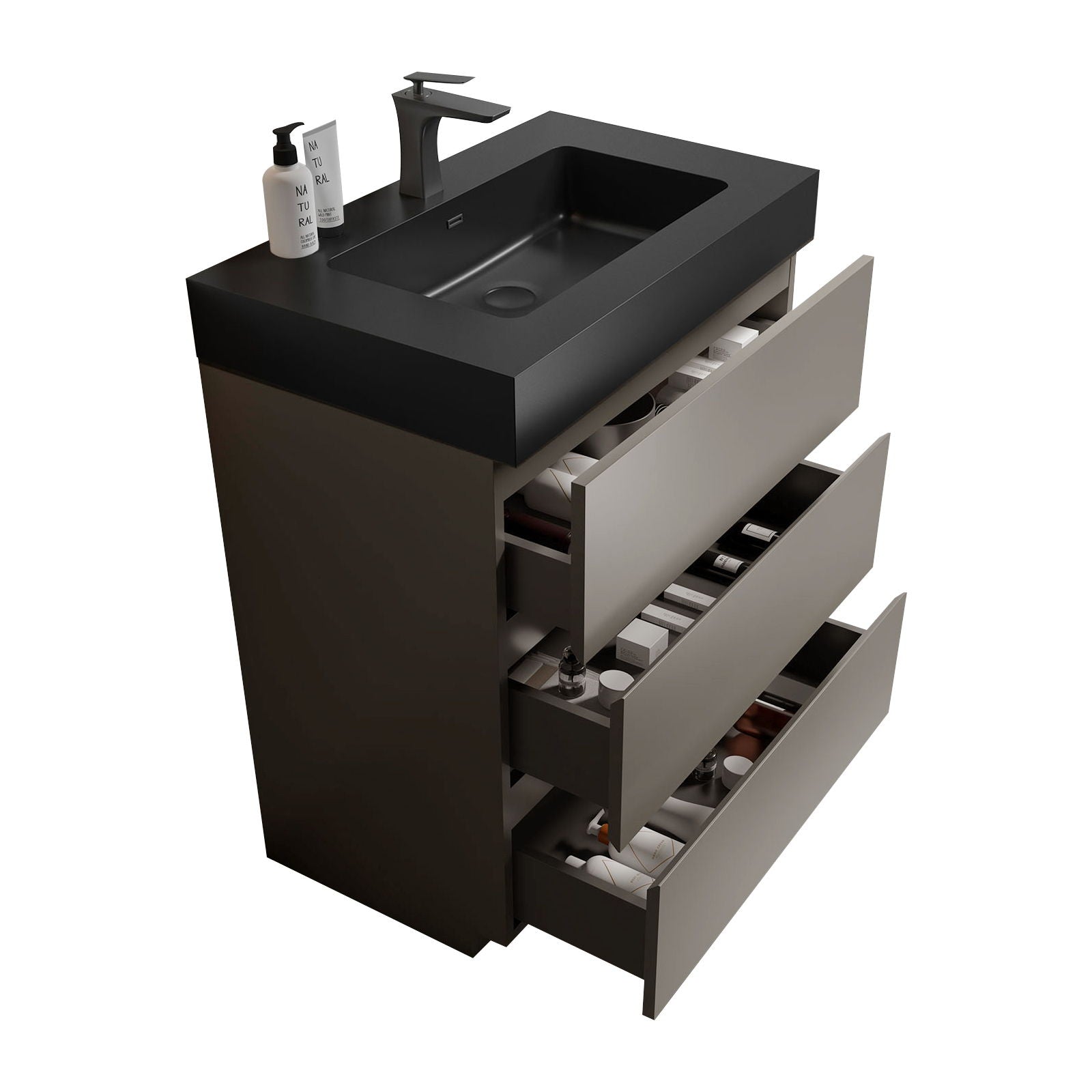 Alice - Bathroom Vanity With Sink, Large Storage Freestanding