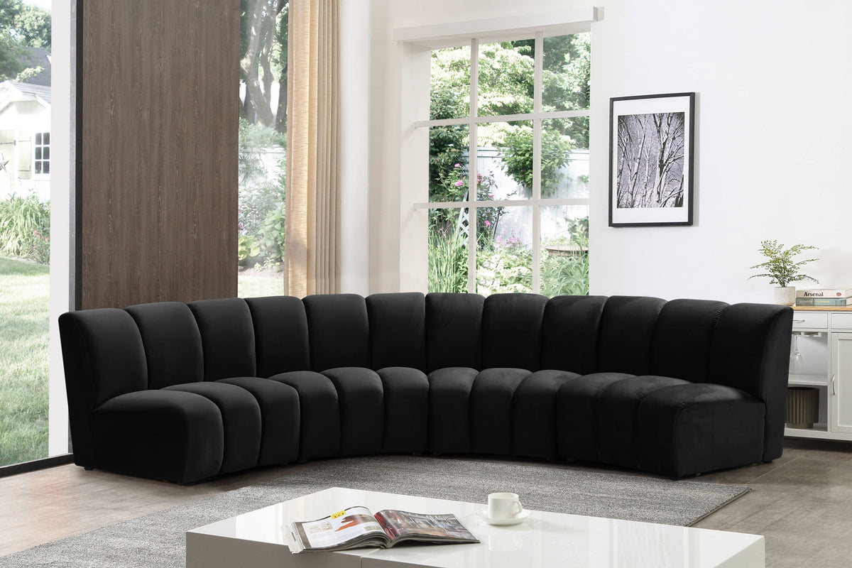 Infinity - 4 Piece Velvet Modular Sectional