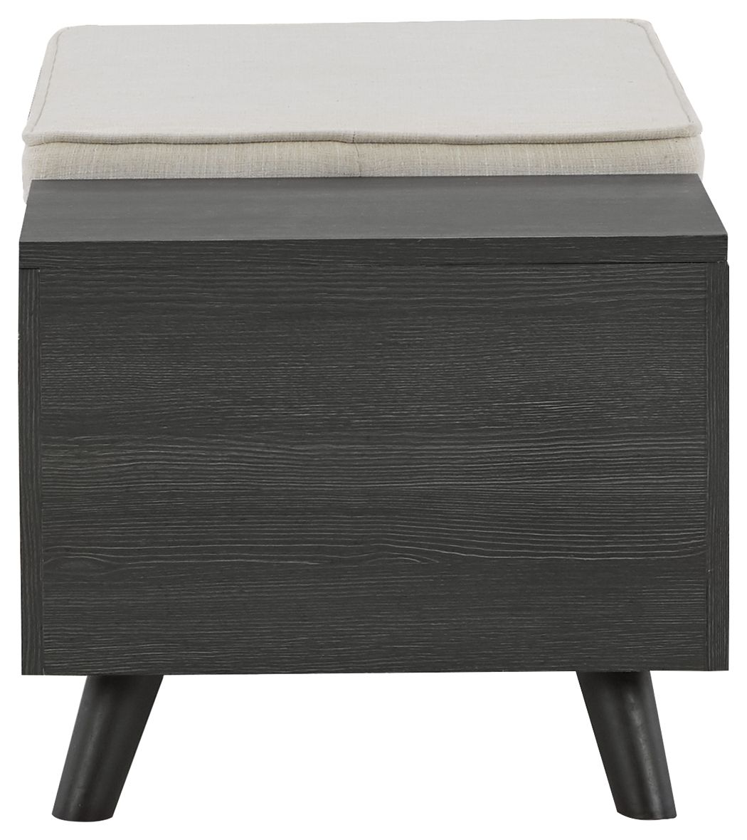 Yarlow - Storage Bench - Dark Gray