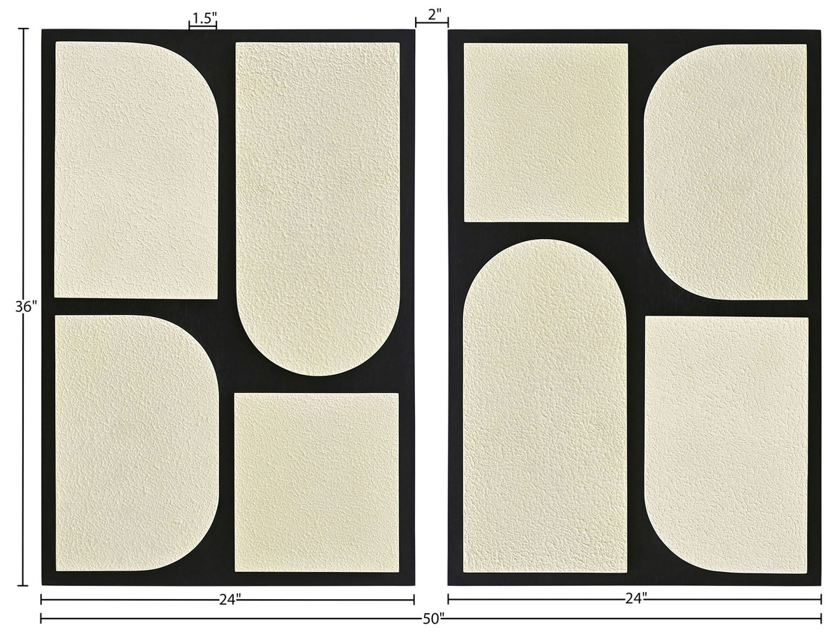 Icon - Mango Wood 2 Piece Wall Art
