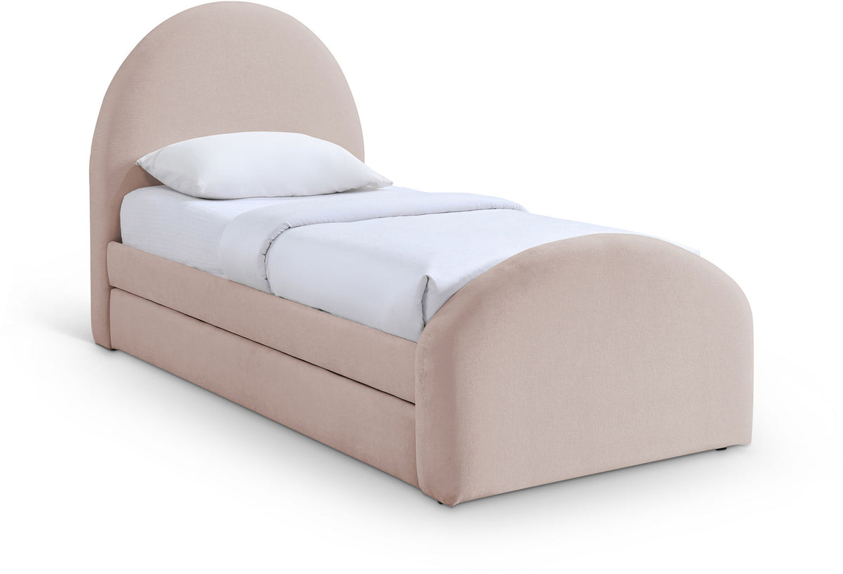 Andaz - Chenille Fabric Upholstered Trundle Bed