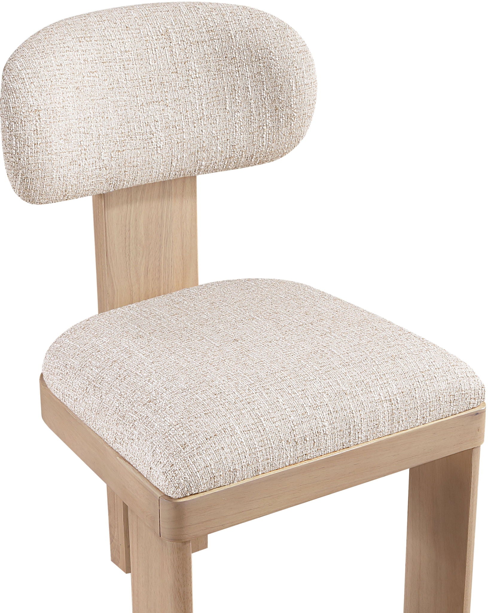 Timbra - Linen Textured Fabric Upholstered Dining Chair (Set of 2) - Natural Base