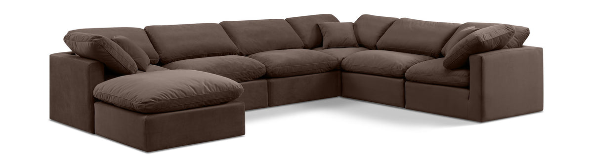 Indulge - Velvet 7 Piece Modular Sectional