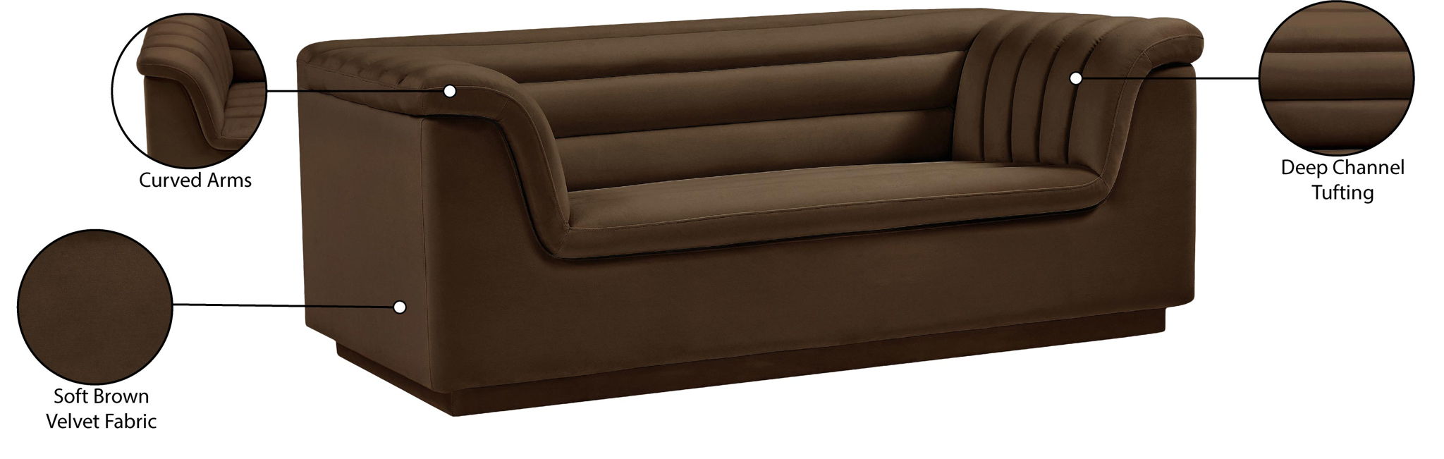 Cascade - Velvet Loveseat