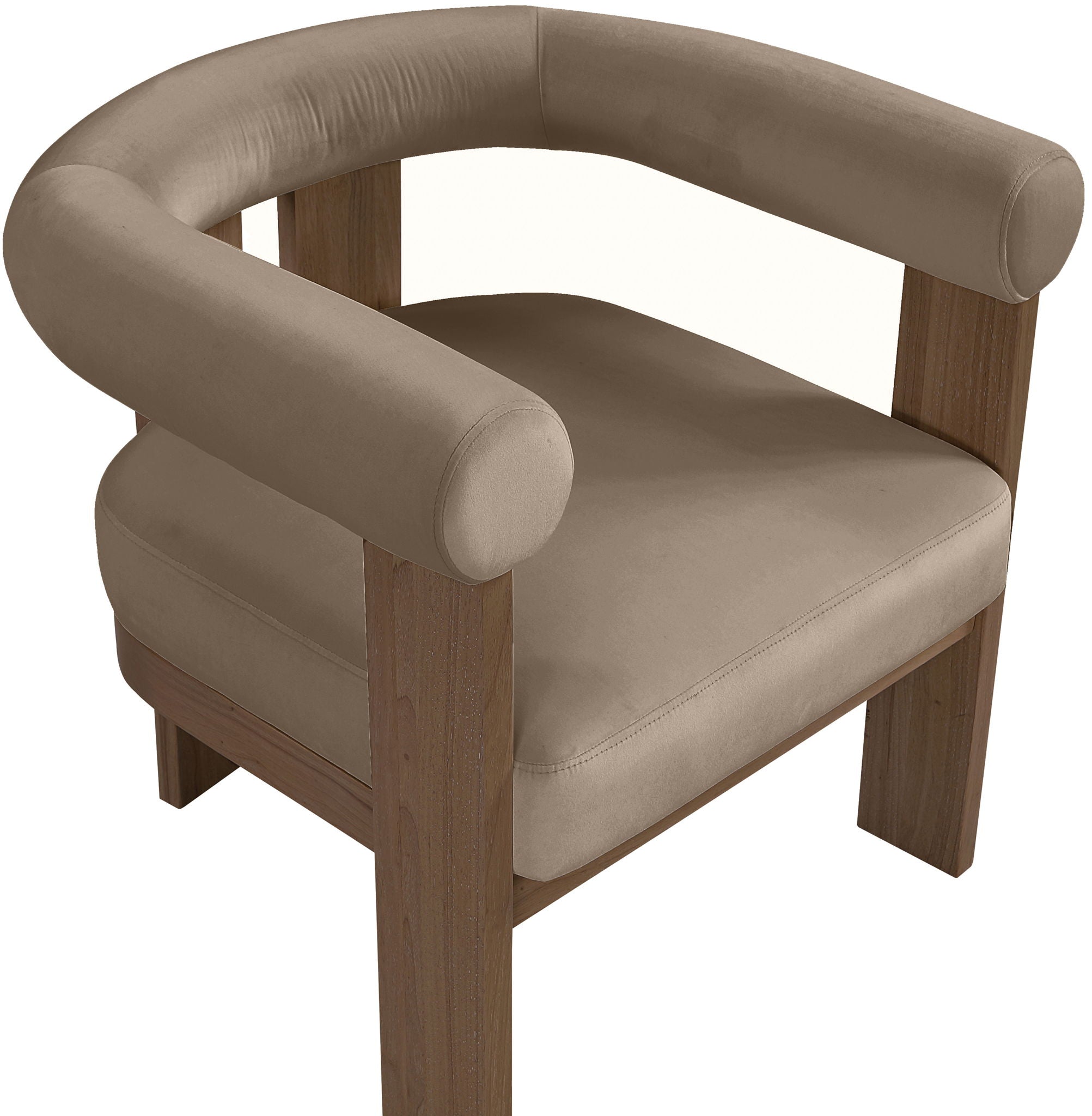 Arienzo - Performance Fabric Upholstered Accent Chair - Walnut Base