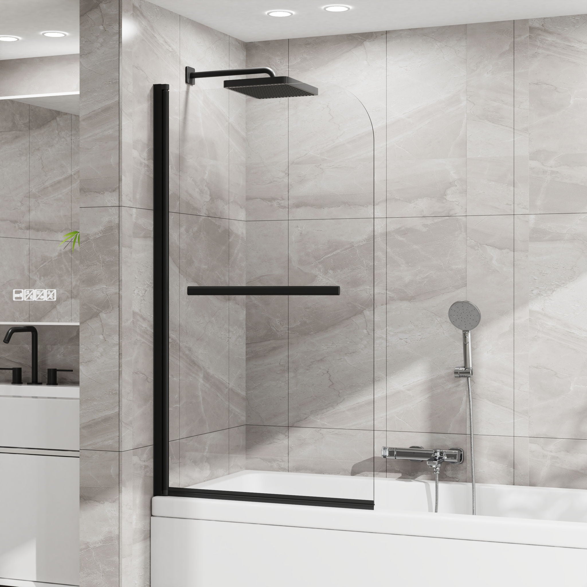 Goodyo - Frameless Bathtub Shower Door - Transparent