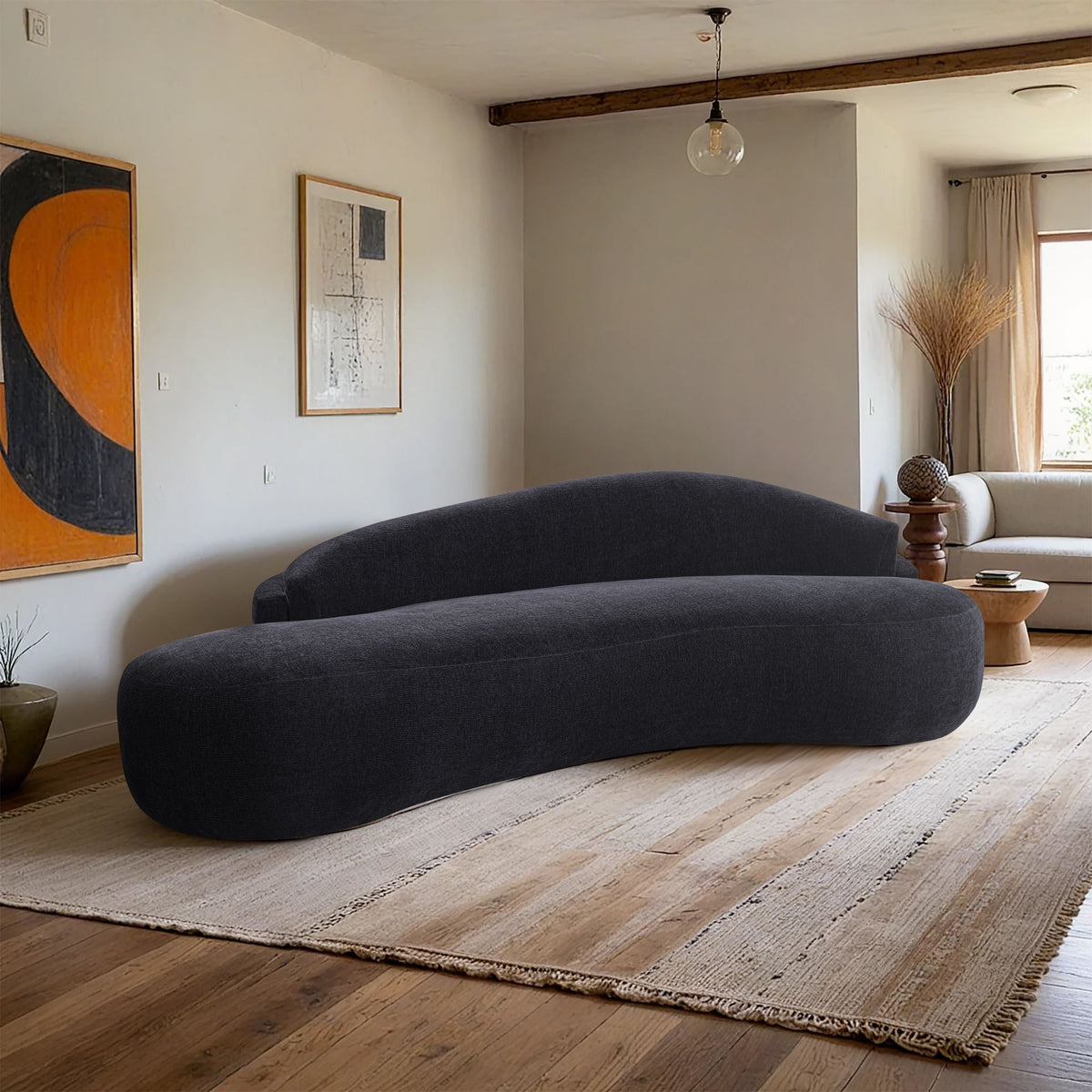 Caspian - Chenille Fabric Upholstered Sofa