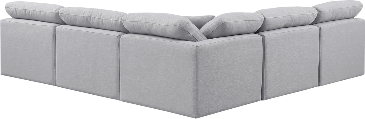 Indulge - Linen 5 Piece Modular Corner Armless Sectional