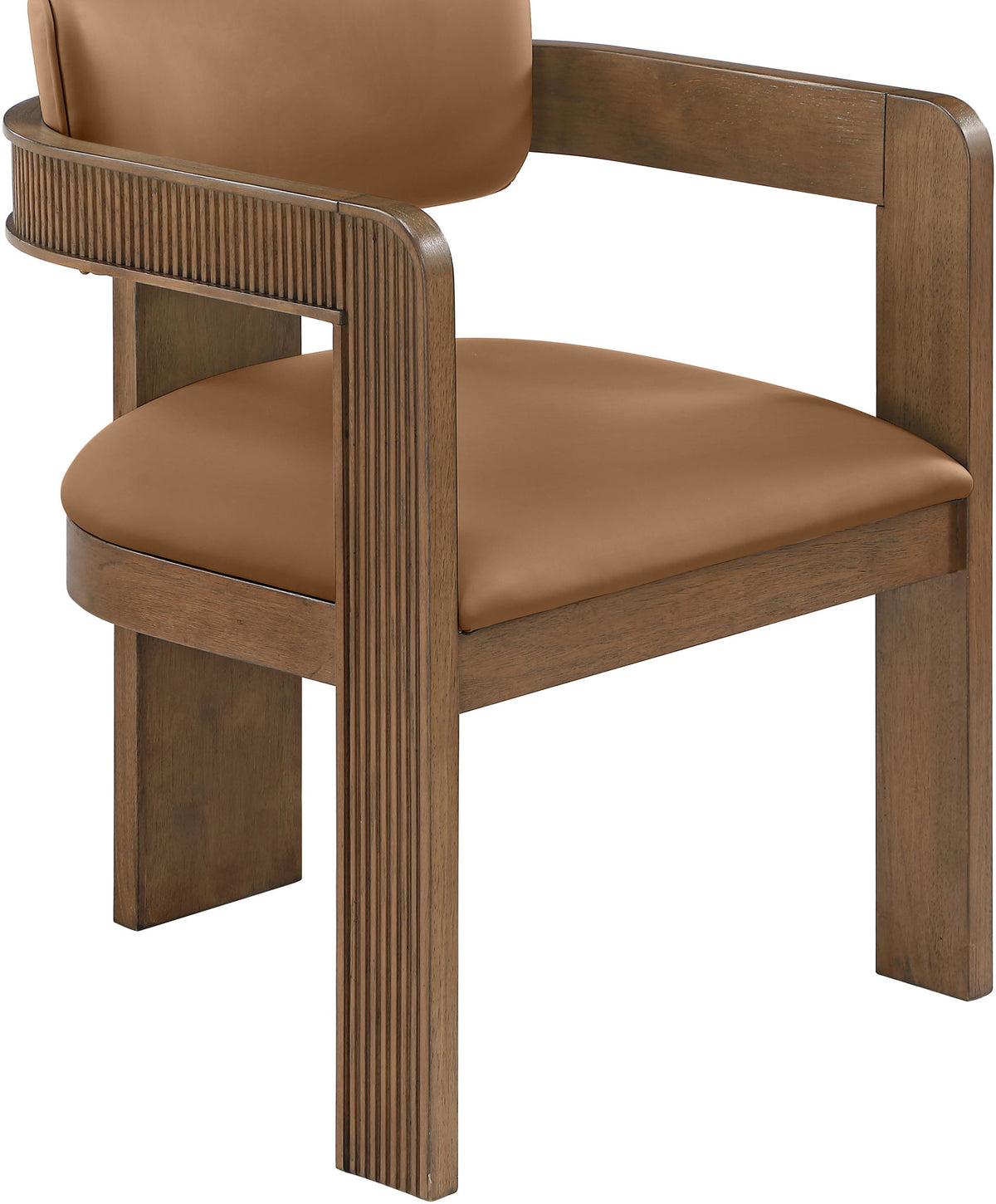 Sacha - Vegan Leather Upholstered Dining Chair With Brown Base (Set of 2)