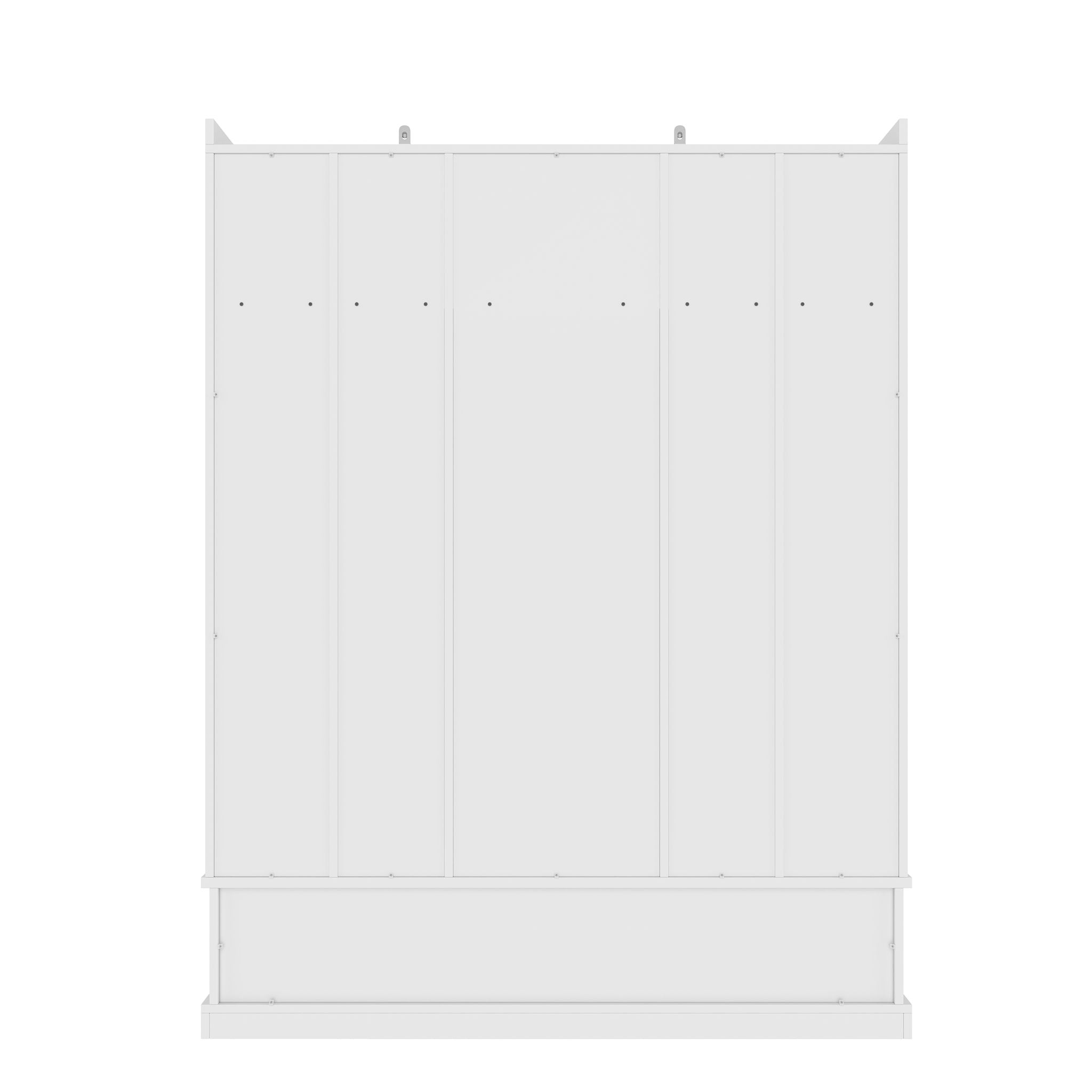 Hall Tree & Bench And 5 Storage Cubbies