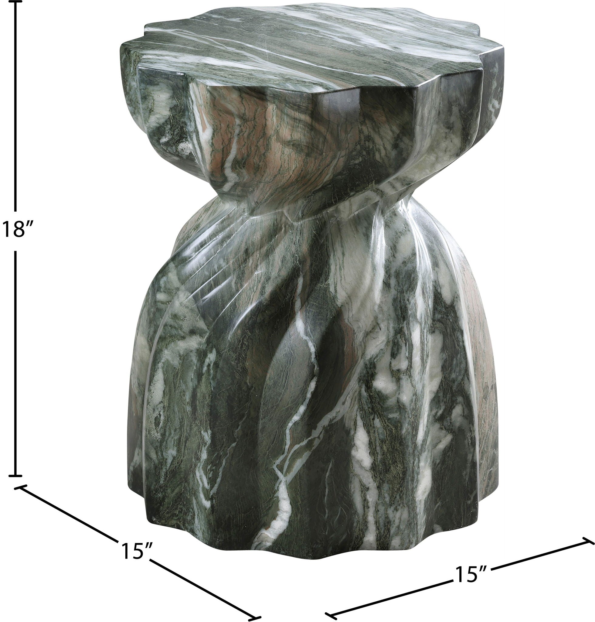 Caserta - Marble Finish Concrete End Table