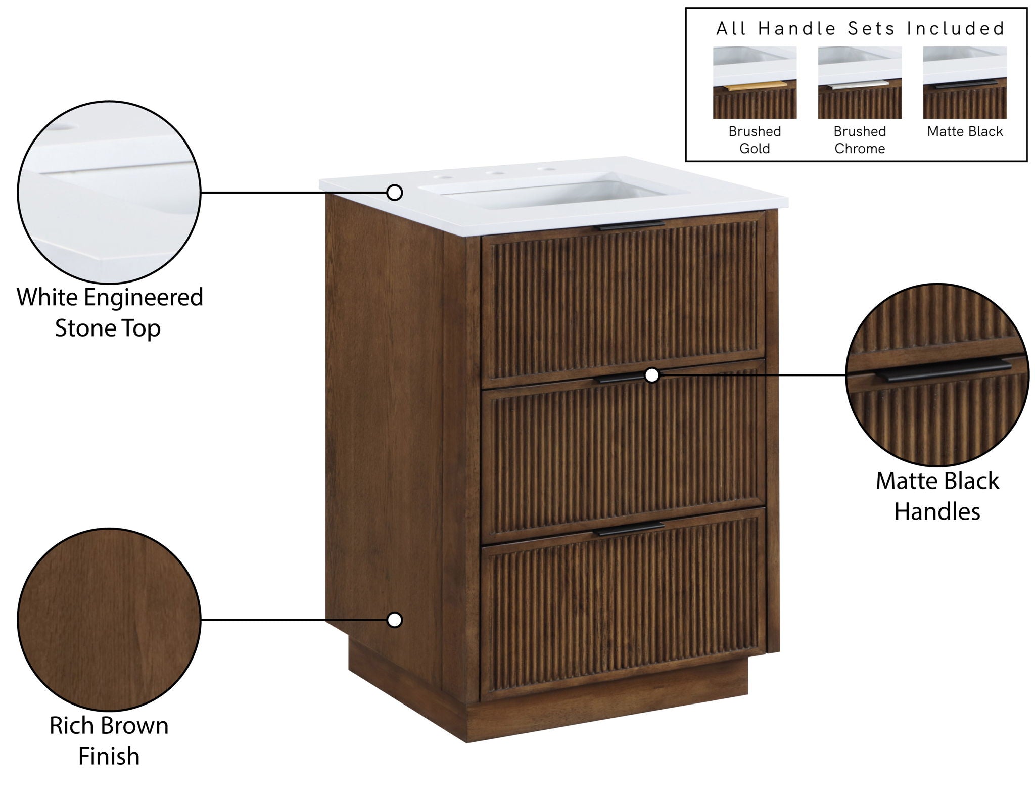 Willard - Engineered Stone And Solid Wood Bathroom Vanity