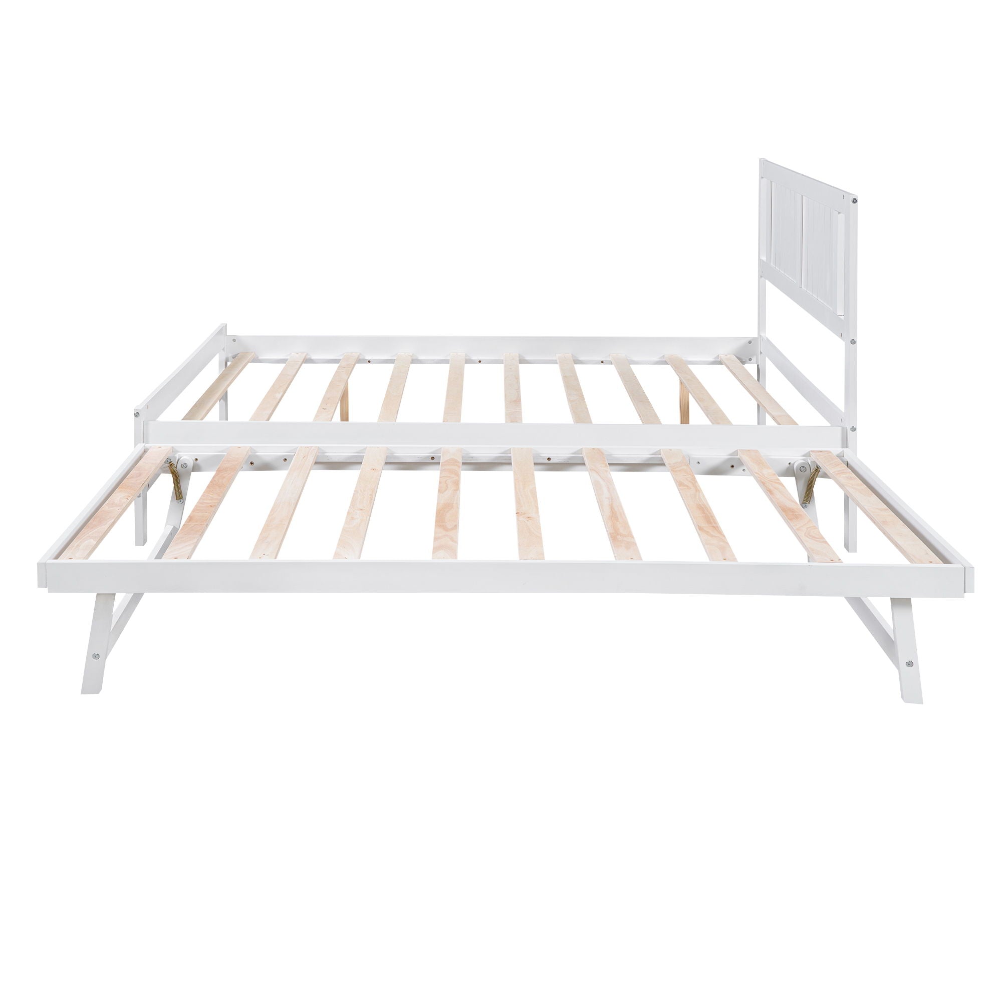 Platform Bed With Adjustable Trundle