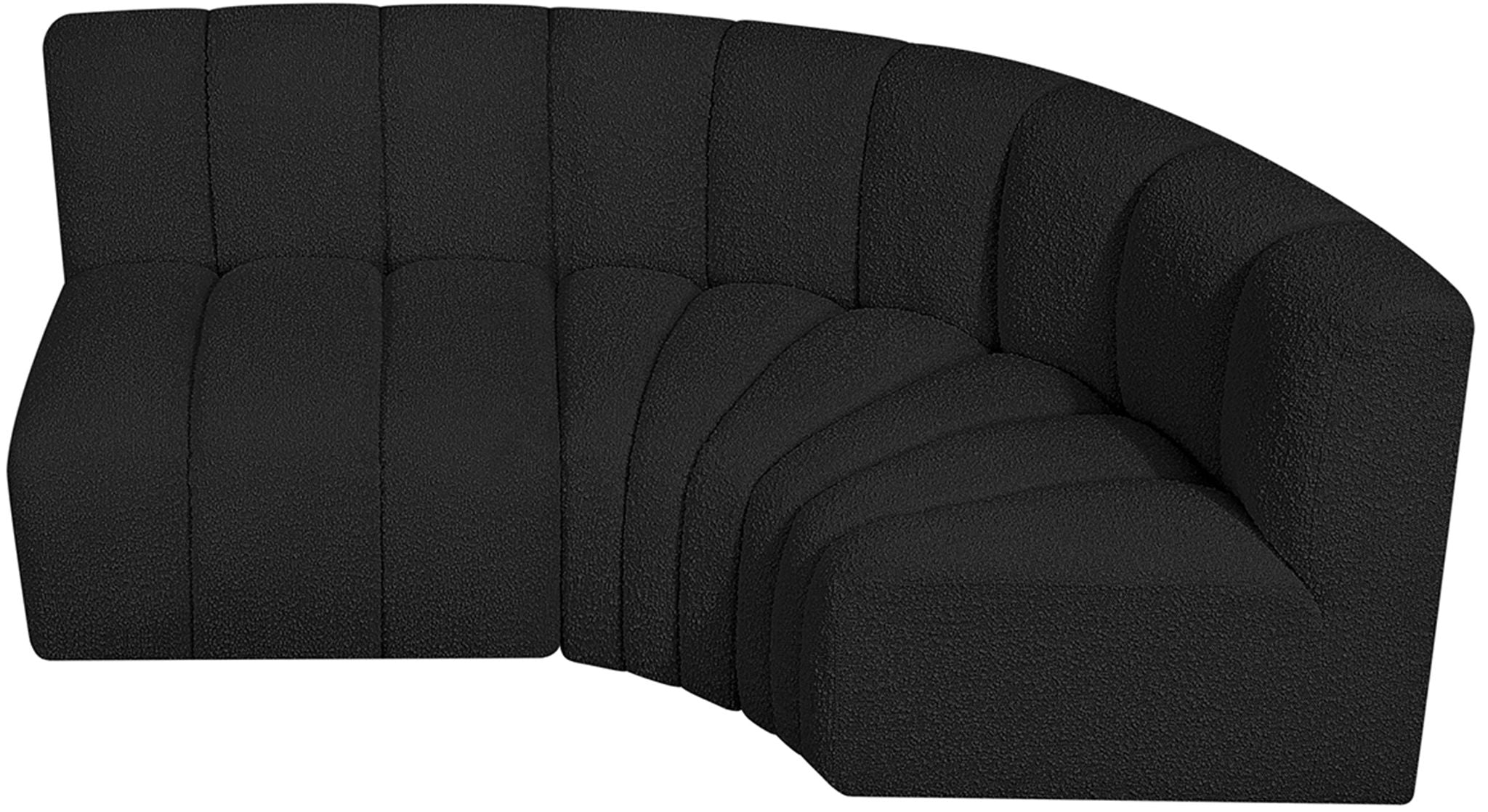 Arc - Boucle Fabric 3 Piece Sofa