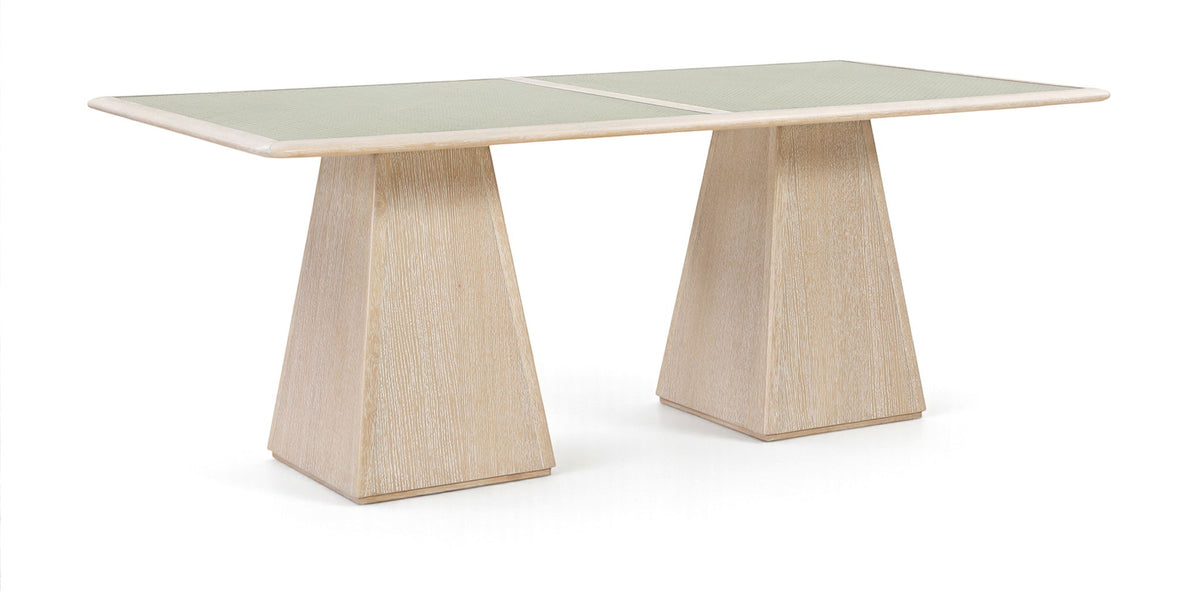 Atrium - Glass Top And Wood Base Dining Table