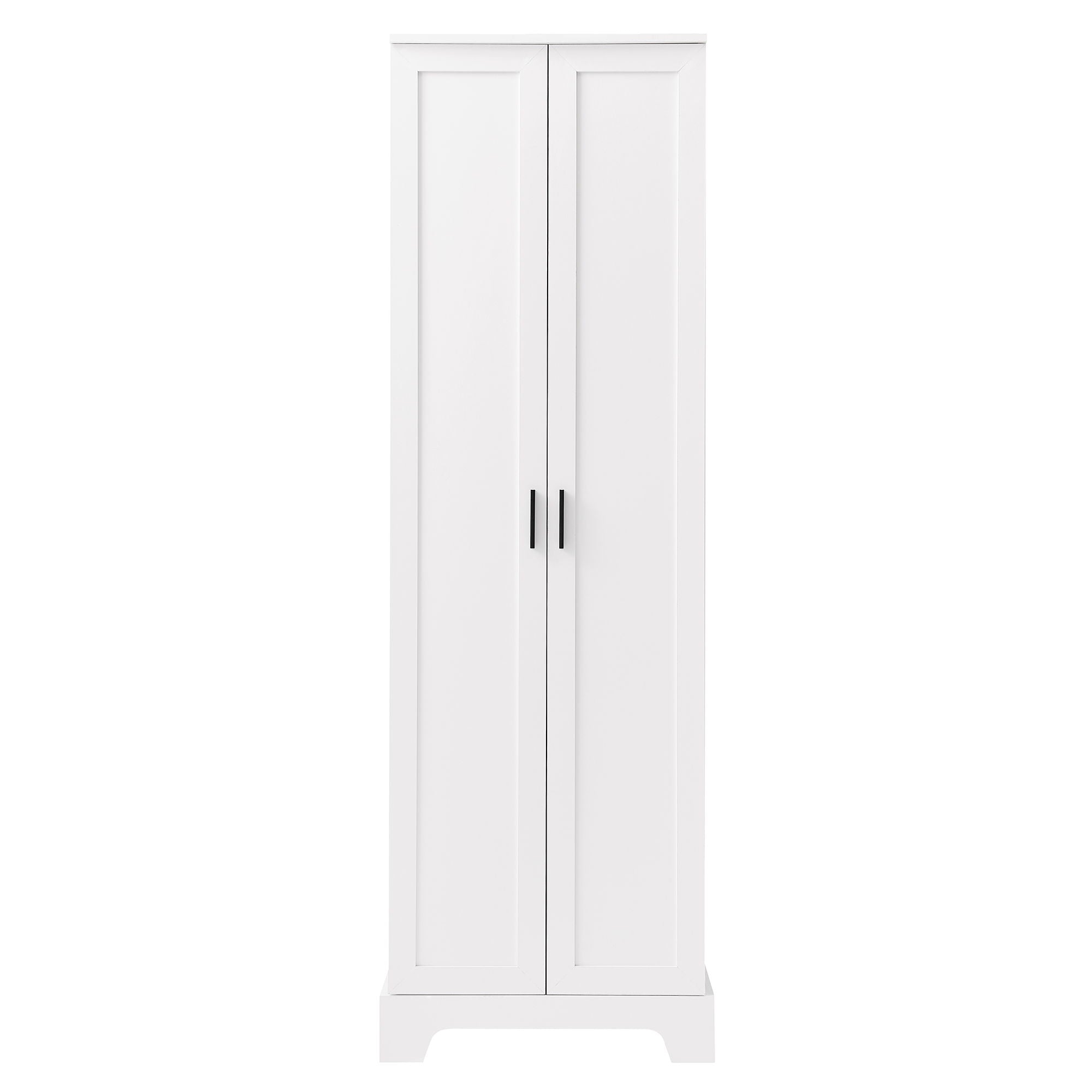 Storage Cabinet With Adjustable Shelves, 2 Doors, Rectangle Design For Bathroom