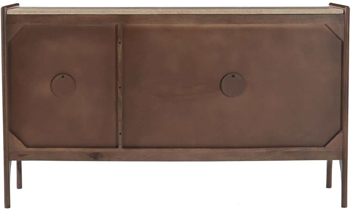 Veya - 57" Genuine Marble And Mango Wood Sideboard / Buffet