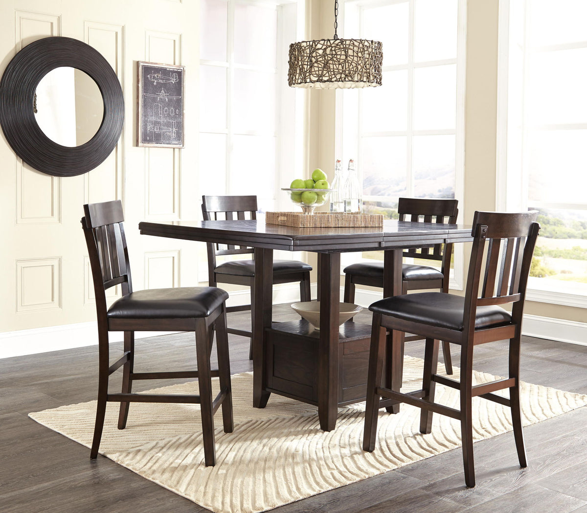 Haddigan - Upholstered Barstool (Set of 2) - Dark Brown