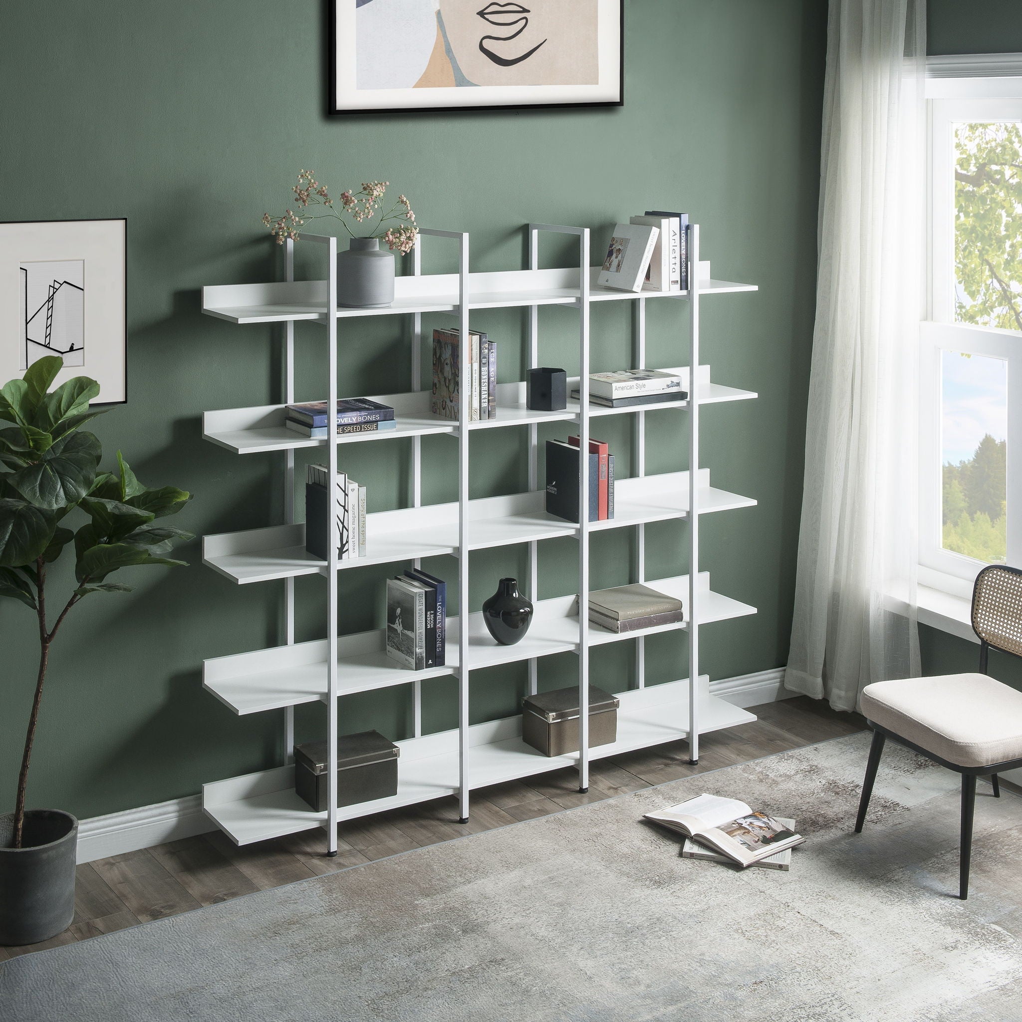 Vintage Industrial 5 Tier Bookcase