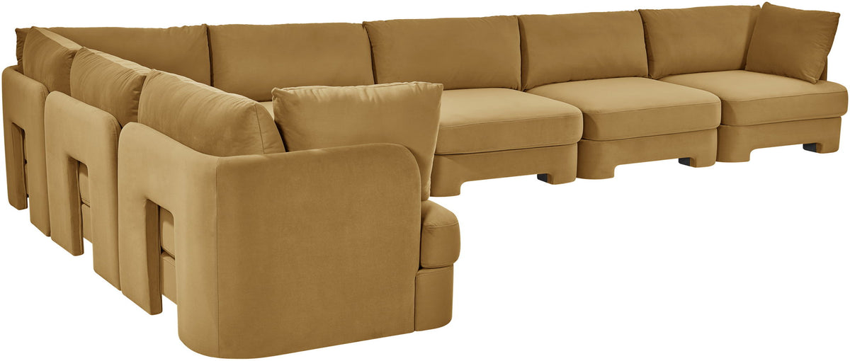 Hammond - Velvet Performance Fabric Upholstered 7 Piece Sectional