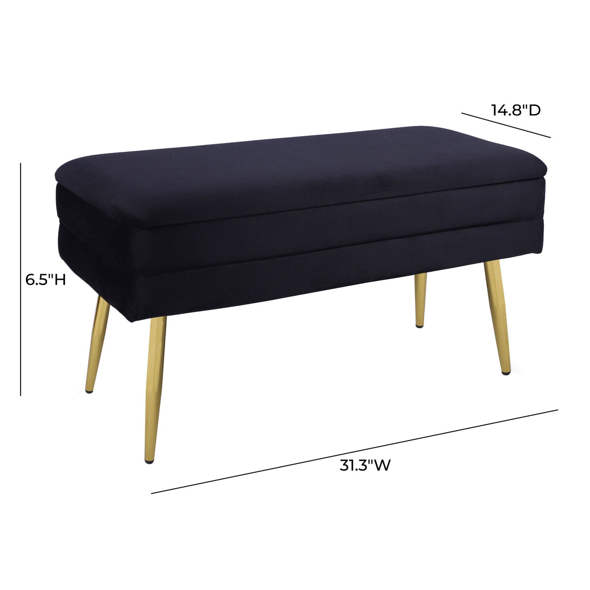 Ziva - Velvet Storage Bench