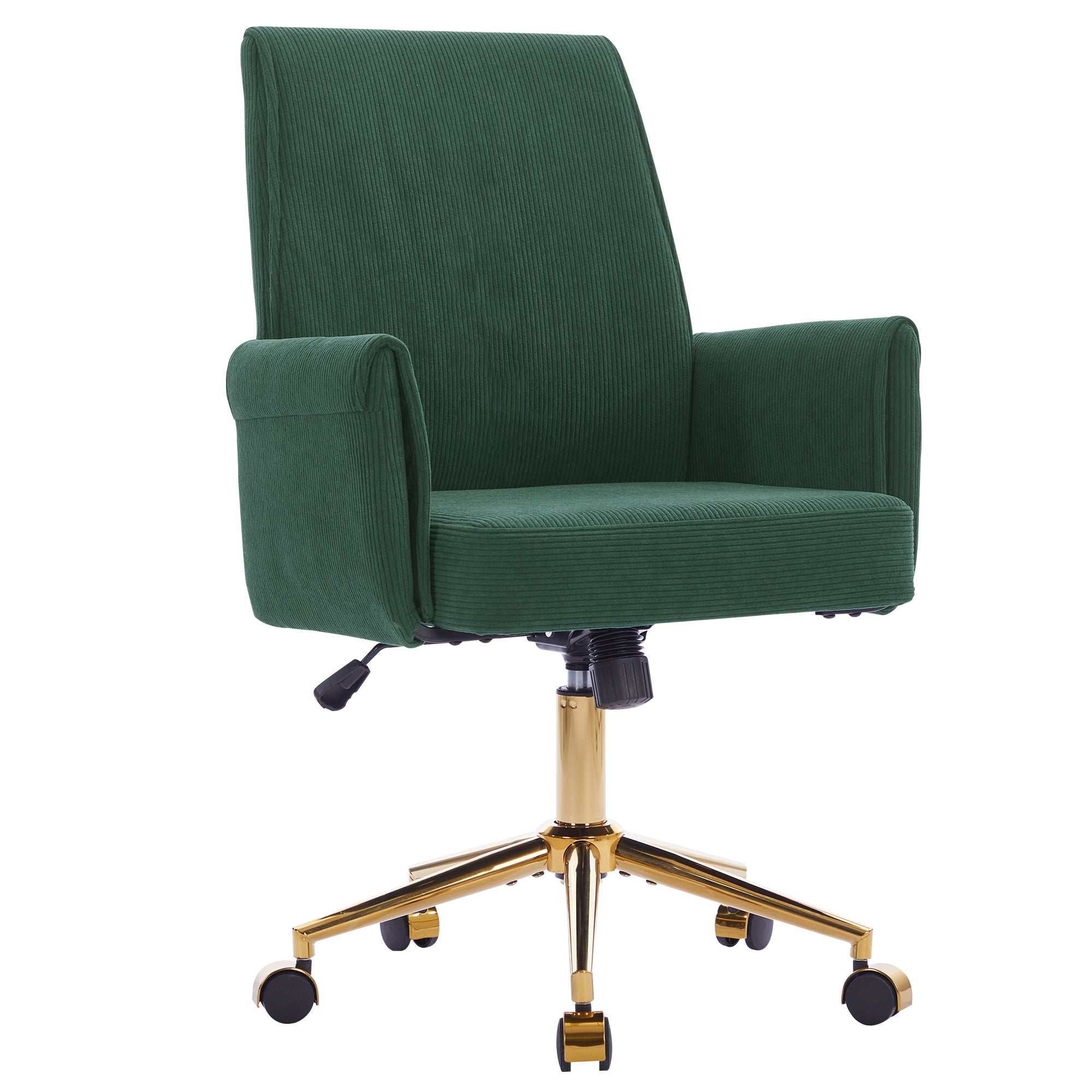 Ergonomic Mid-Back Office Chair With Gold Base