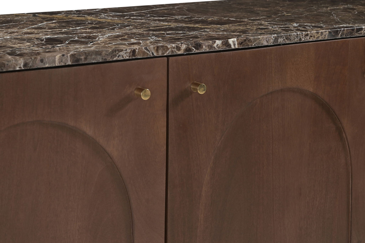 Veya - 57" Genuine Marble And Mango Wood Sideboard / Buffet