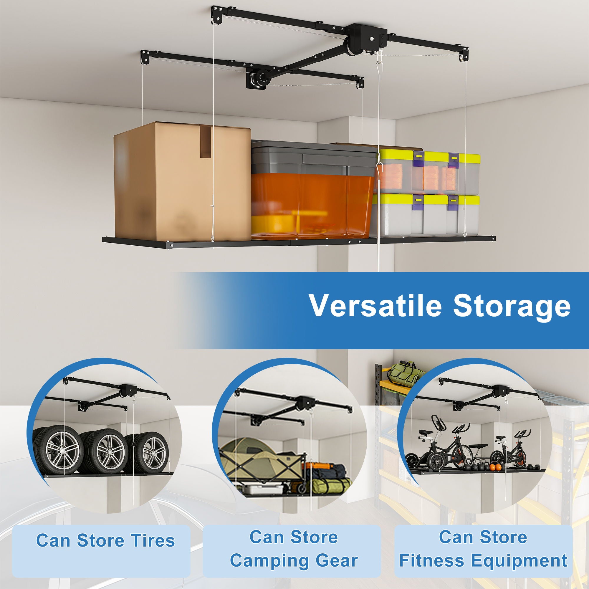 Overhead Garage Storage Rack For Ceilings