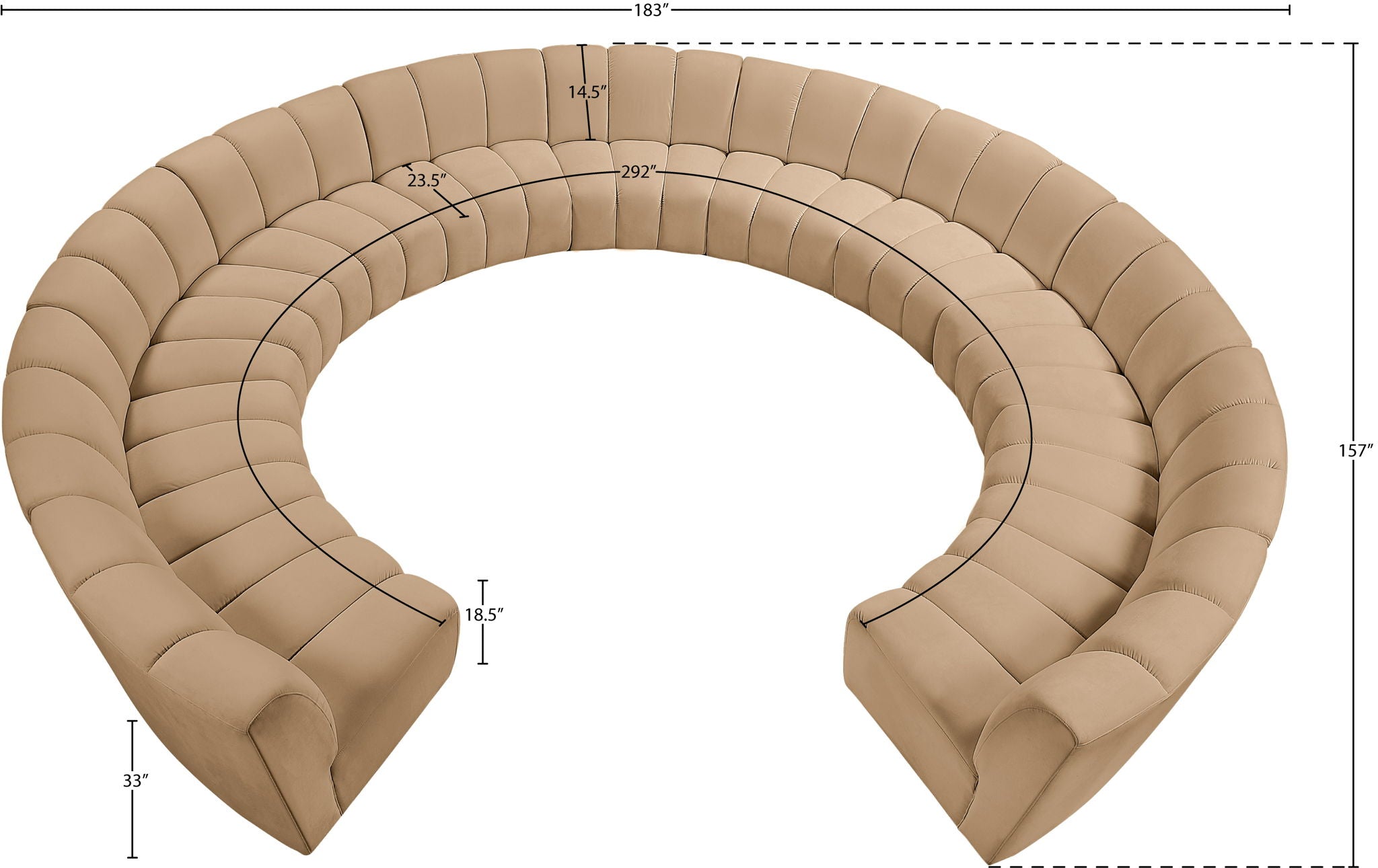 Infinity - 11 Piece Modular Sectional - Camel