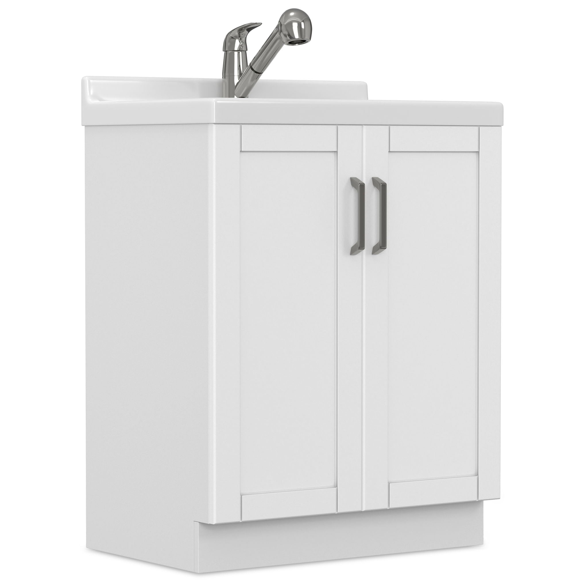 Kyle - Laundry Utility Sink And Cabinet - White
